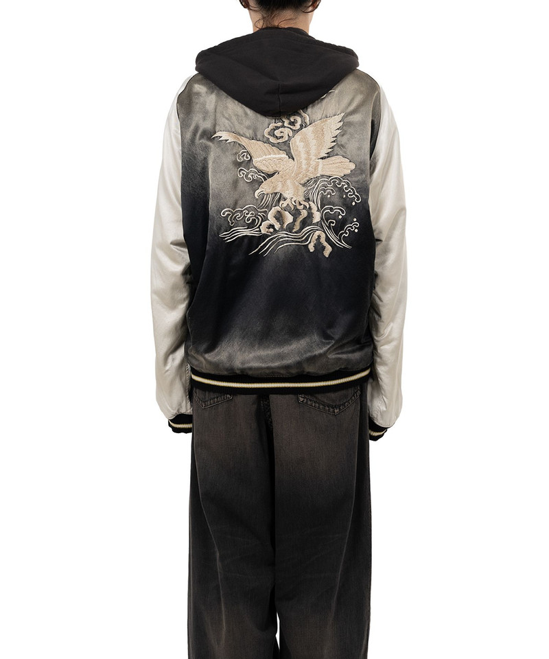 Reversible Hoodie Layered Souvenir Jacket 5