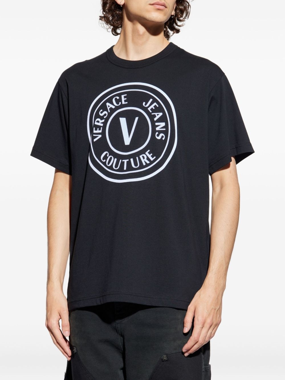 circular logo T-shirt - 3
