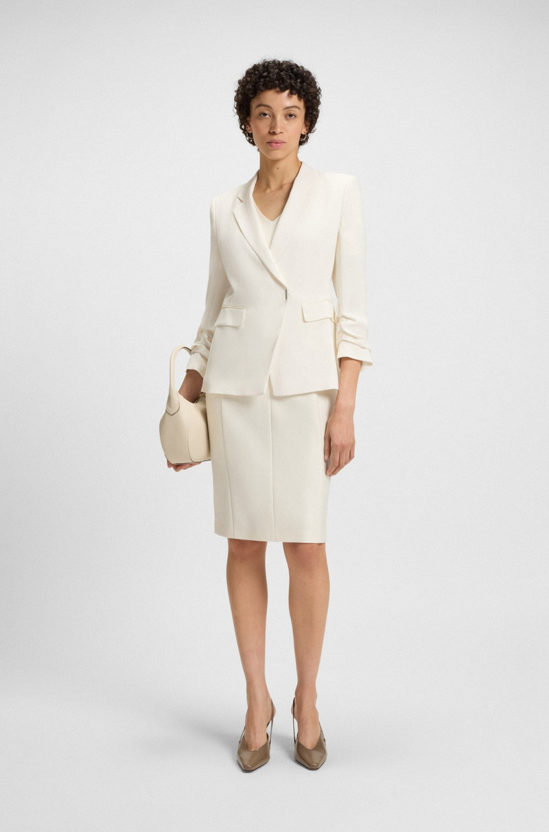 BOSS SLIM-FIT BLAZER WITH PRESS-STUD CLOSURE outlook