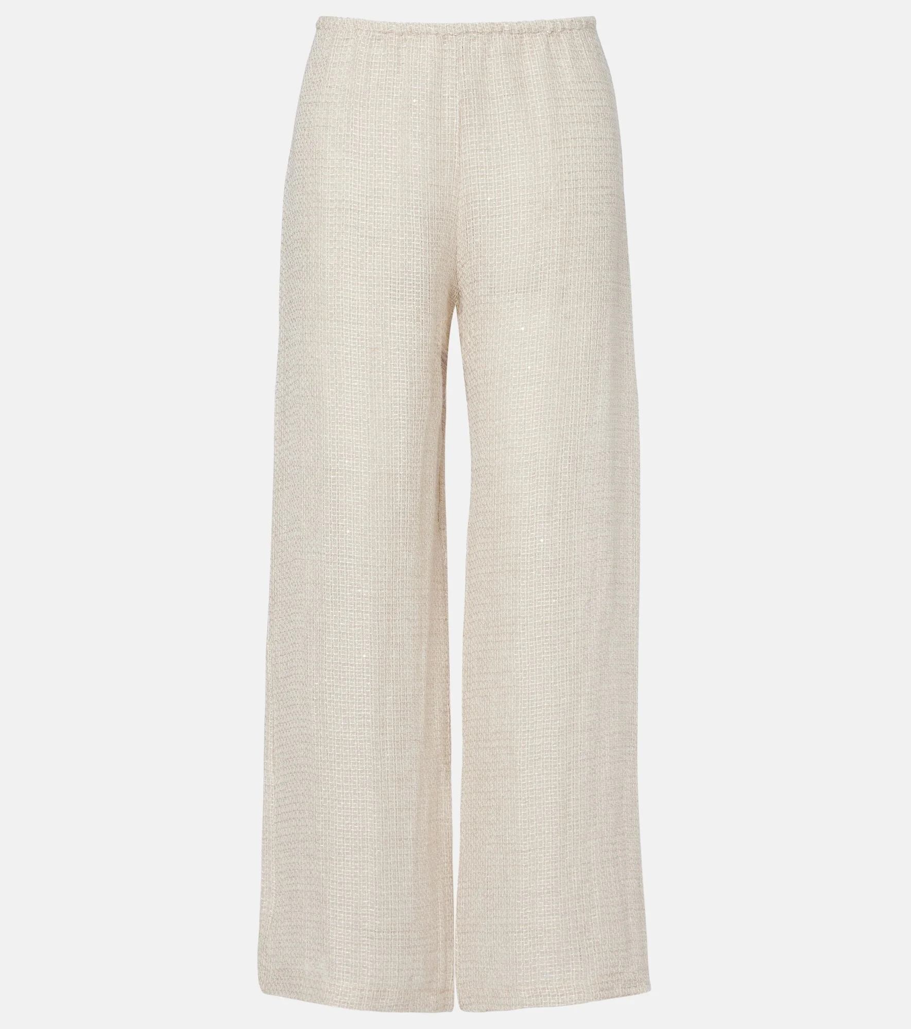 Stella sequined linen-blend wide-leg pants - 1