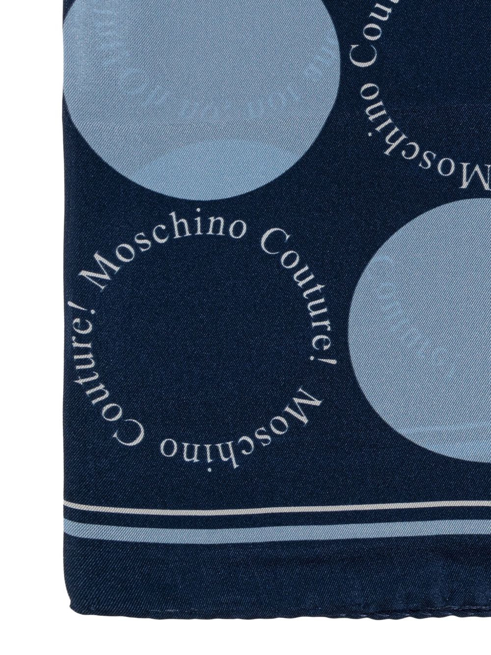 circle-print silk scarf - 3