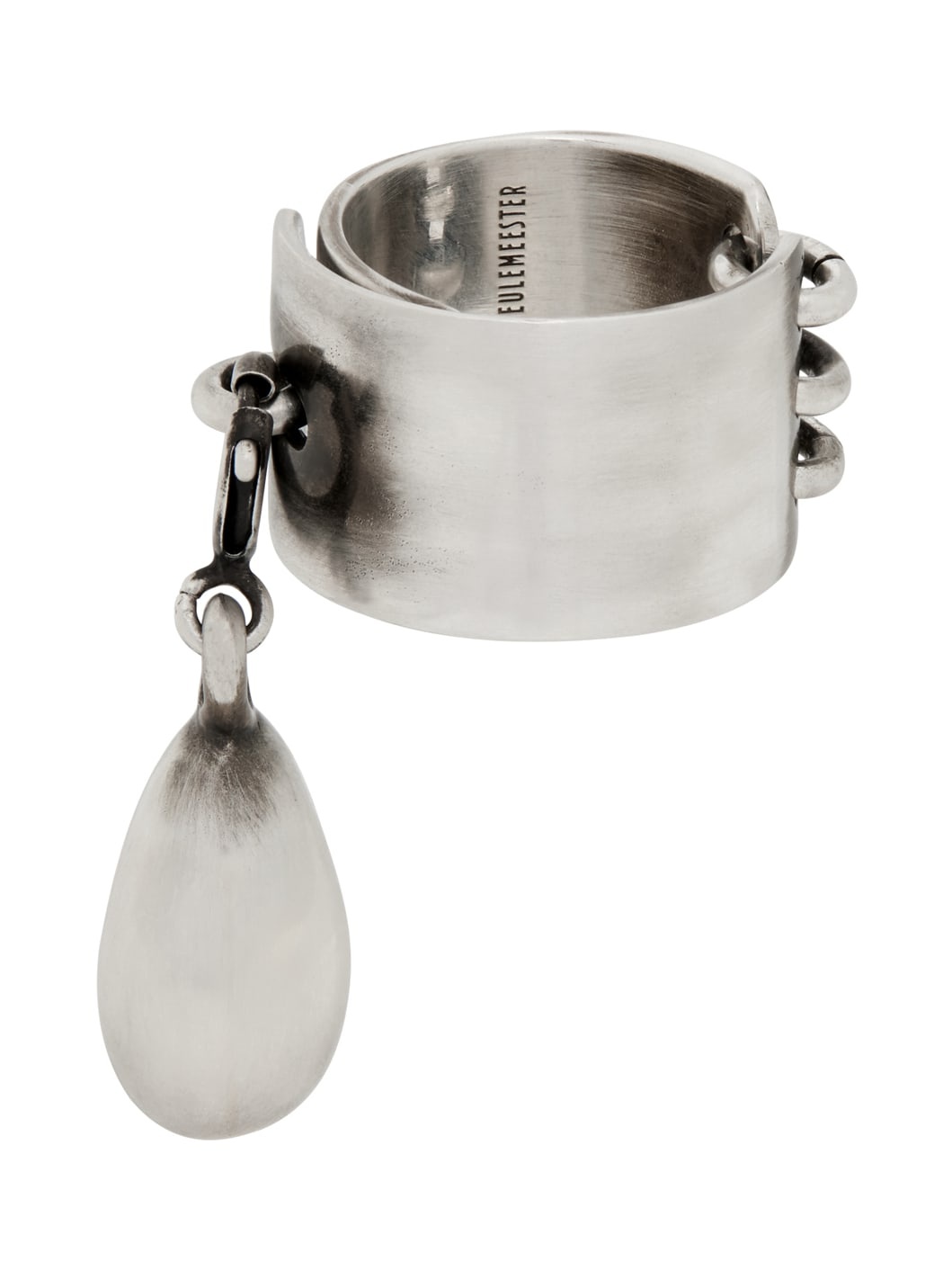 Silver Locking Pearl Ring - 3
