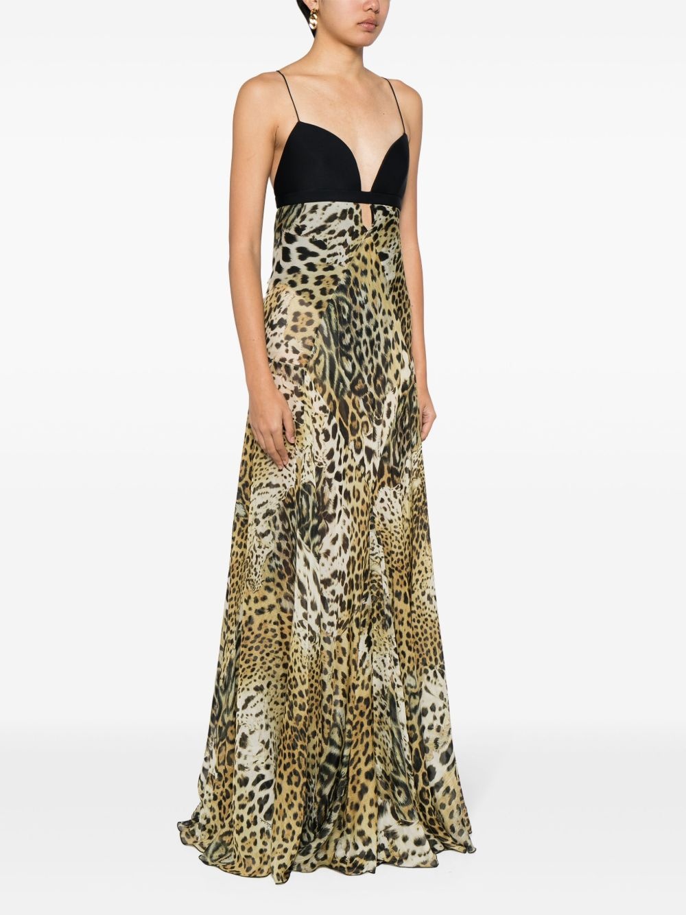 leopard-print long dress - 3