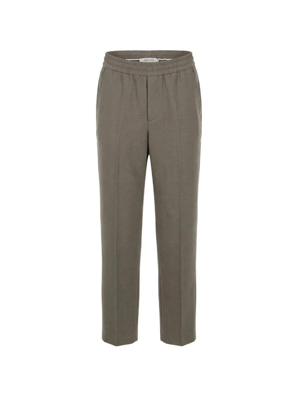 Journey herringbone-pattern elasticated-waistband trousers - 1