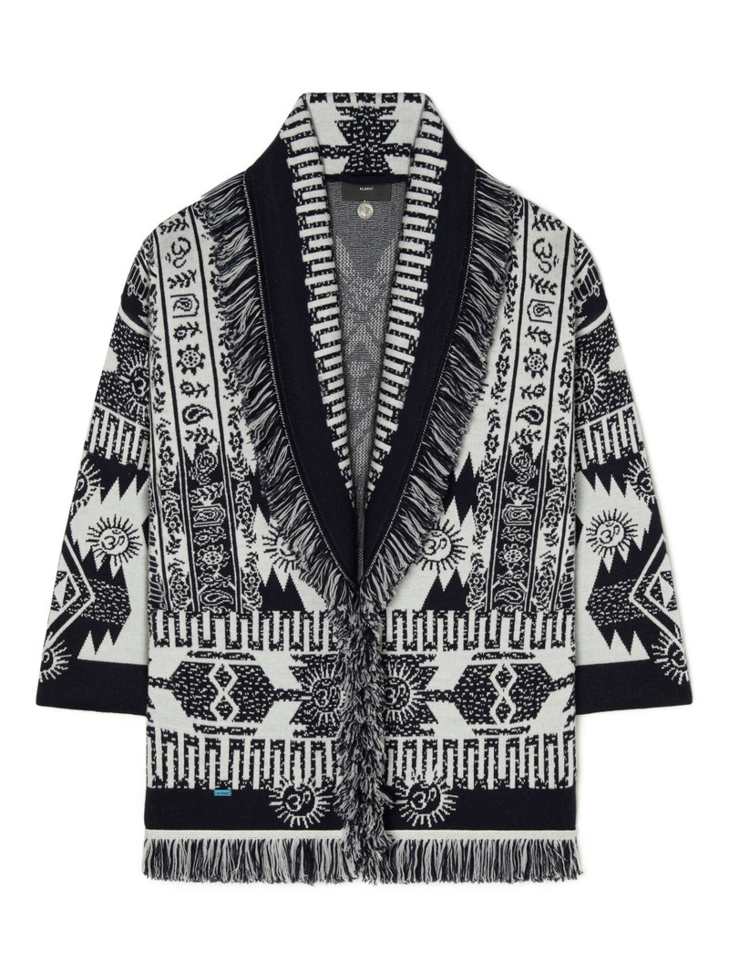 Wood Block Ibrid Jacquard Cardigan 1