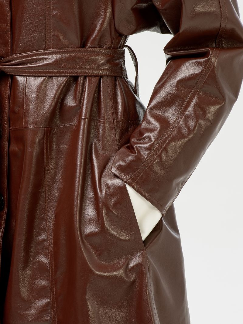 LEATHER TRENCH DRESS - 8