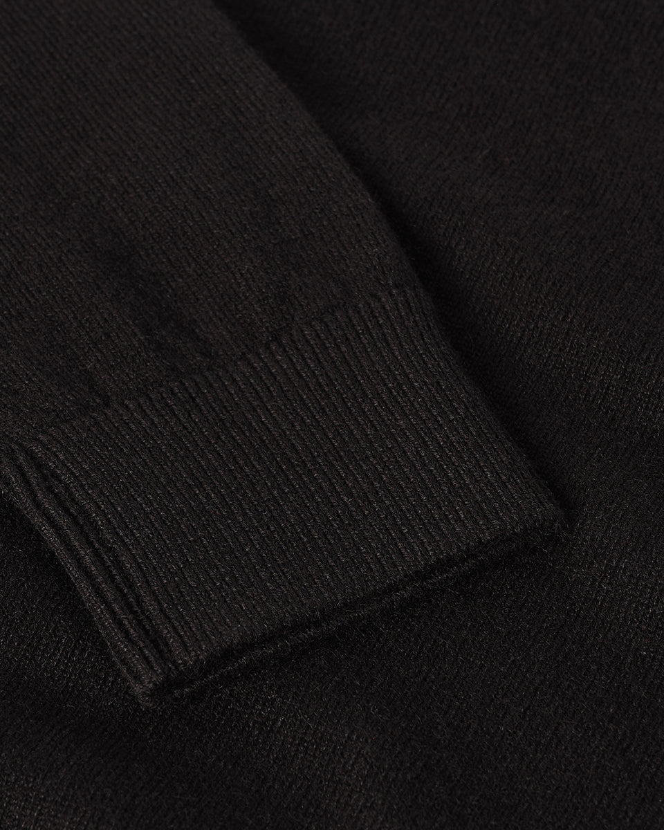 Classic Cashmere Black Round Neck Jumper - 6