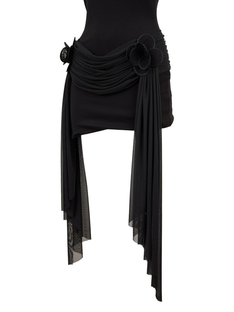 drape floral-embellishment mini dress 4