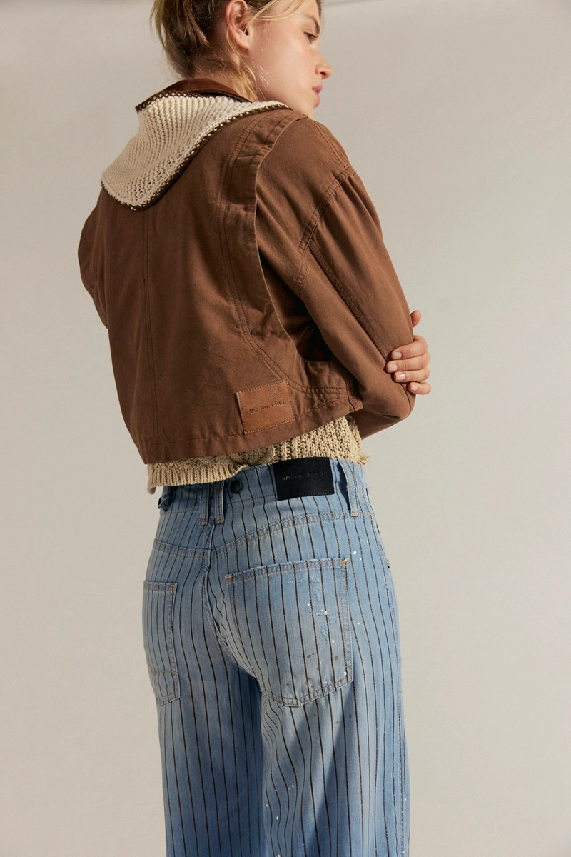 We The Free Don't Wait Up Pinstripe Boyfriend Jeans 3