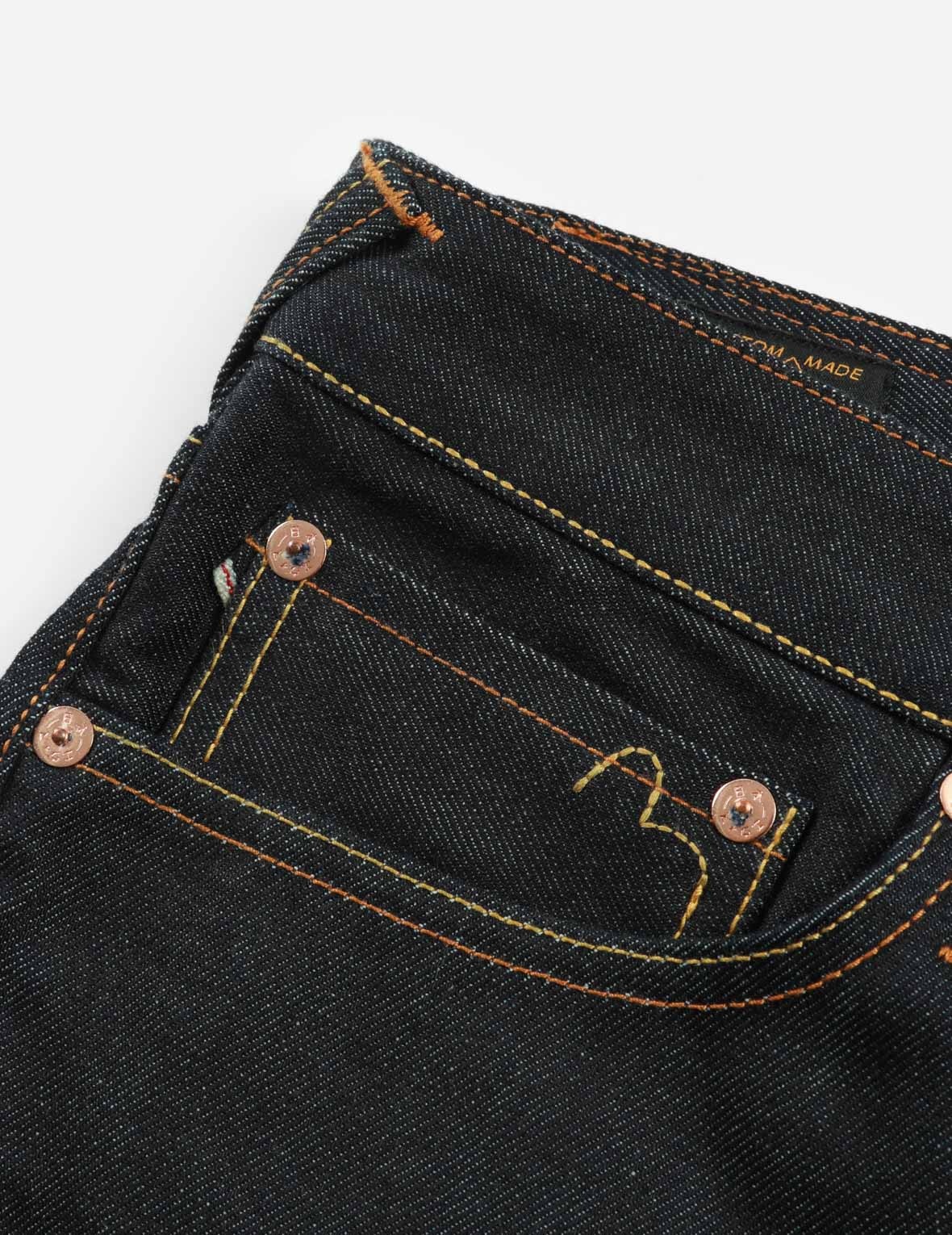 SAMURAI PRINT AND SEAGULL EMBROIDERY SLIM-FIT JEANS #2010 - 9