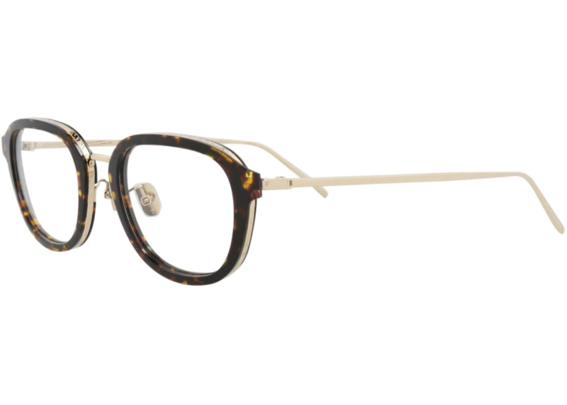 Berluti Berluti Round-Frame Acetate Optical Frames Havana Gold Transparent (BL50016U-51-052) outlook