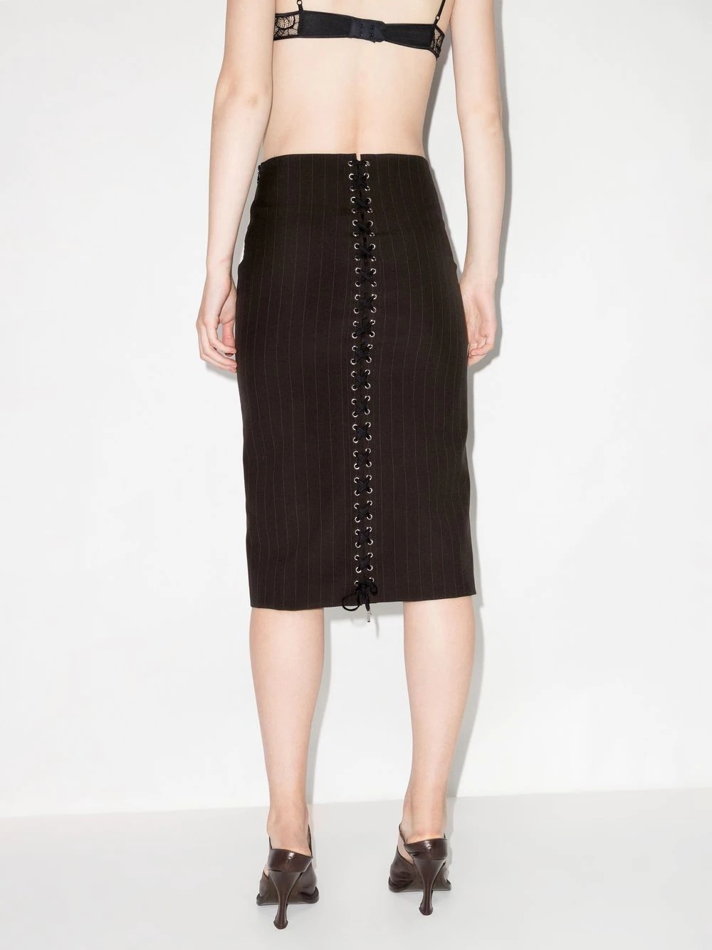 x Lotta Volkova lace-up skirt - 3