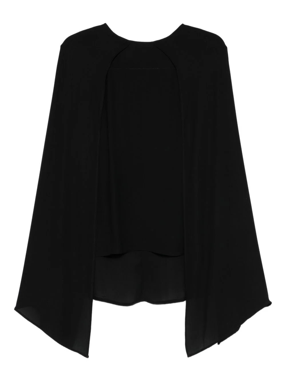Georgette cape-sleeve blouse - 1