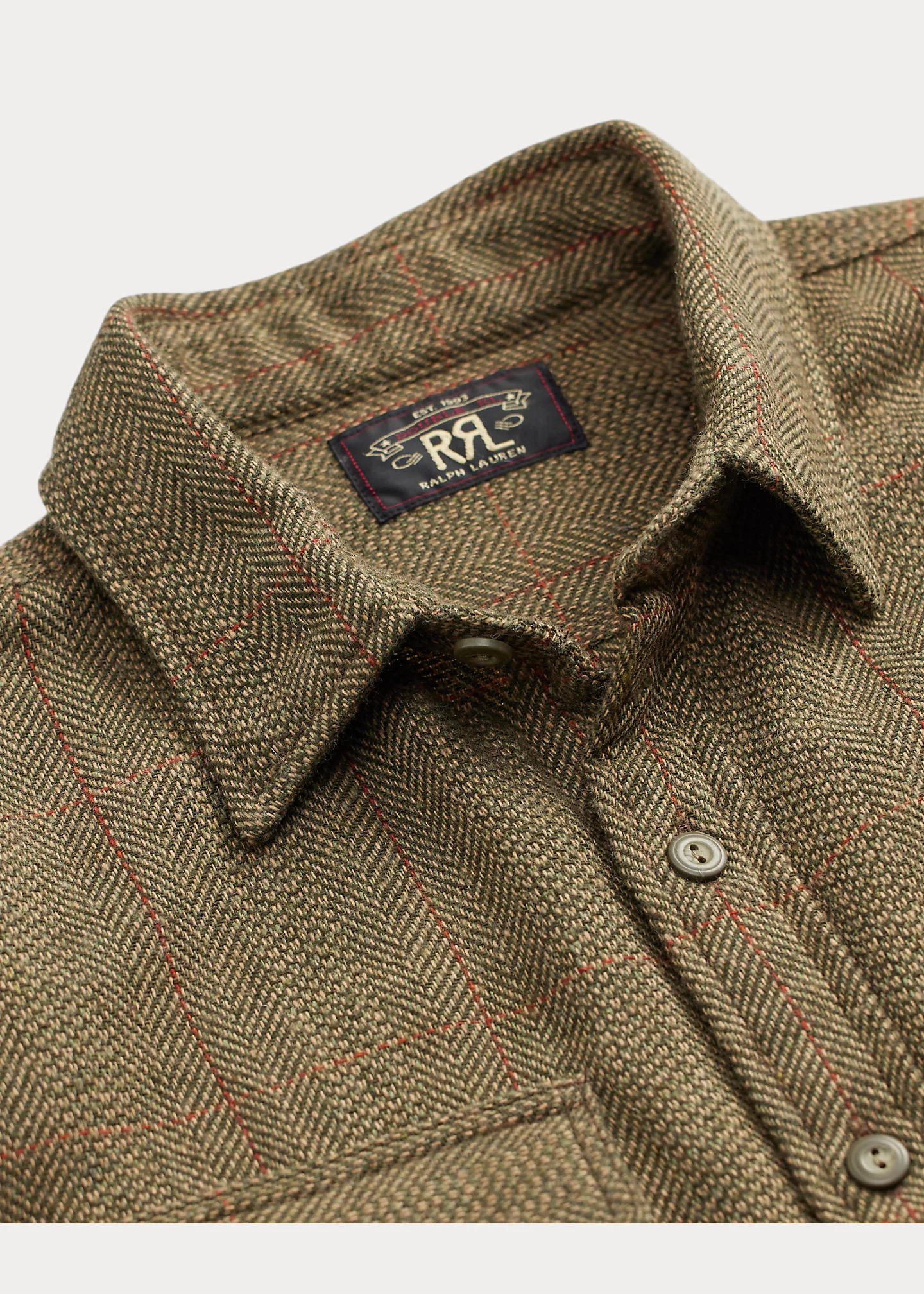 Suede-Patch Herringbone Workshirt - 3