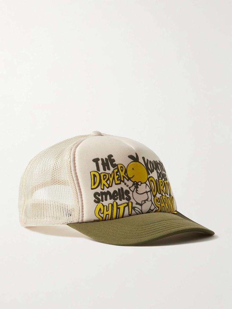 Dirty Shrink Printed Colour-Block Scuba and Mesh Trucker Cap 1