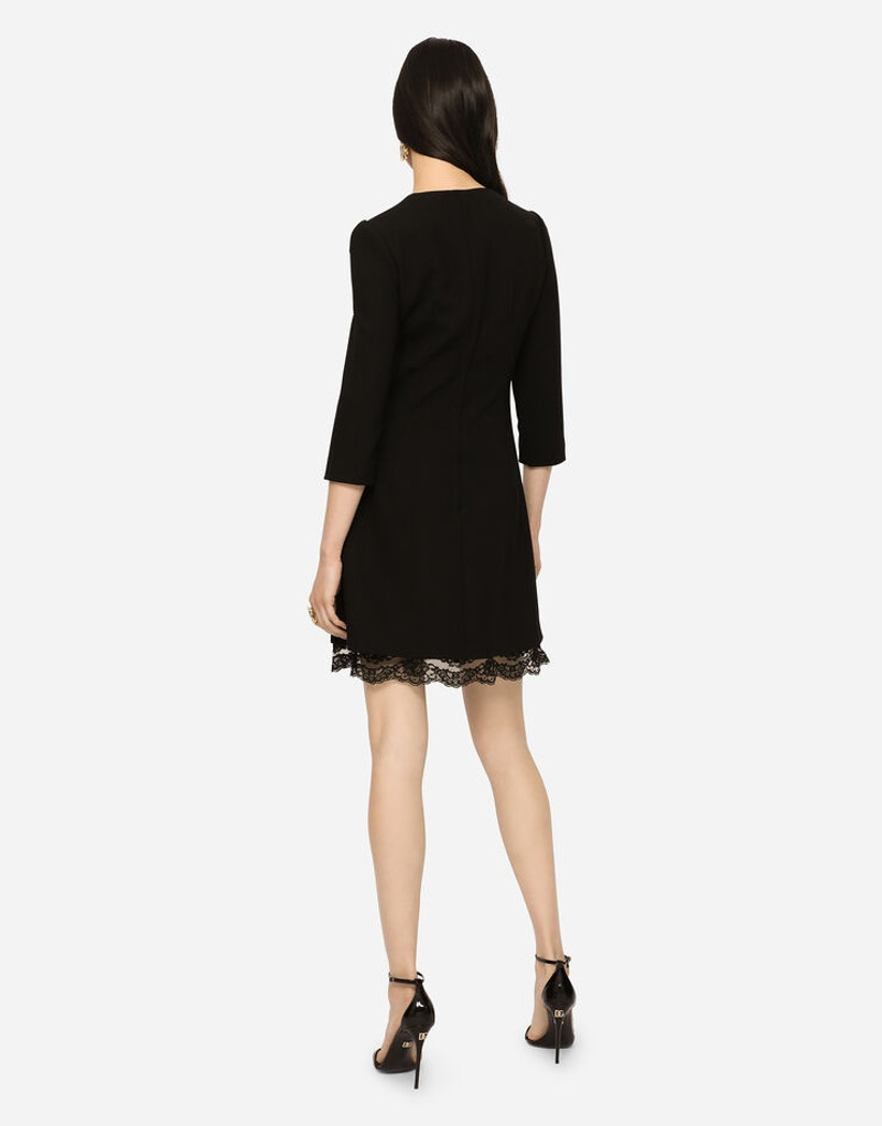 Double wool crepe short dress 3
