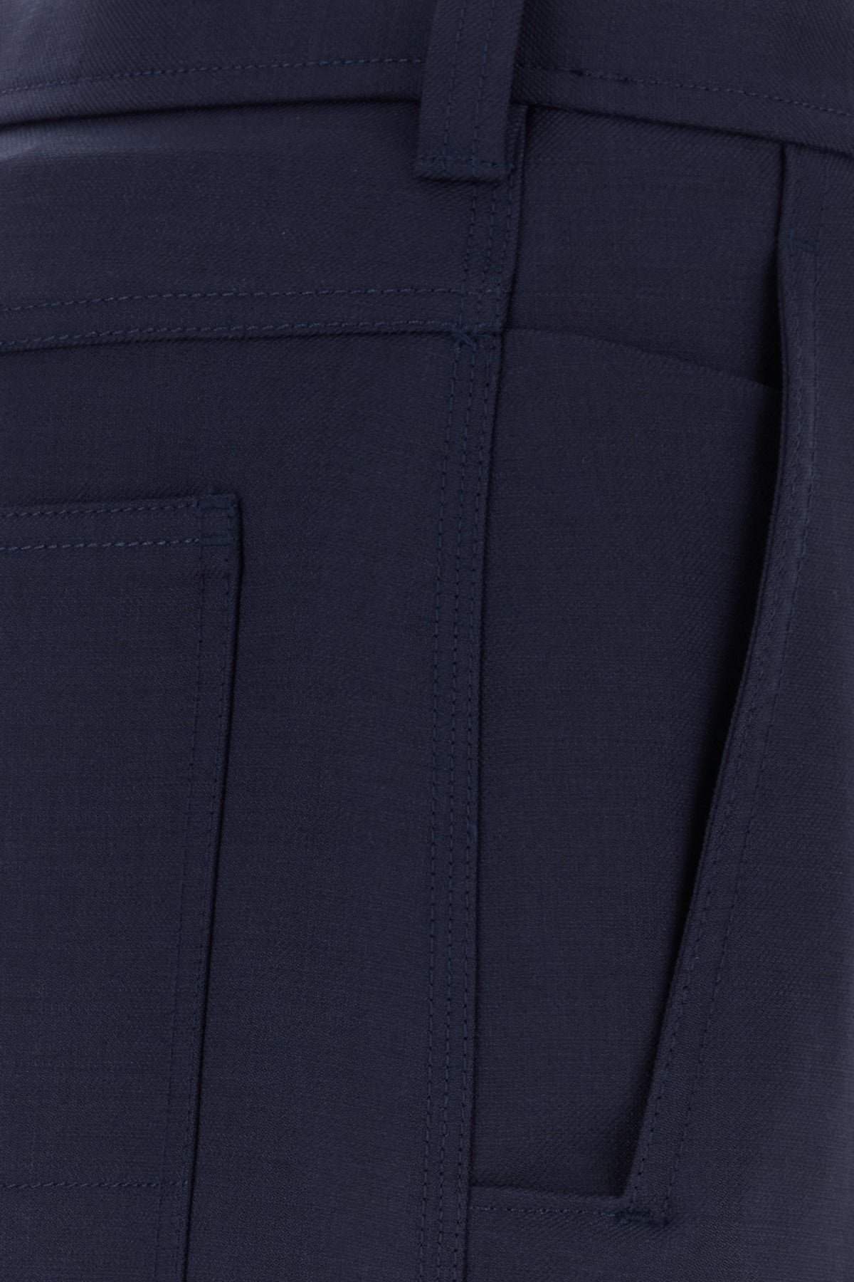 Navy blue wool pant - 3
