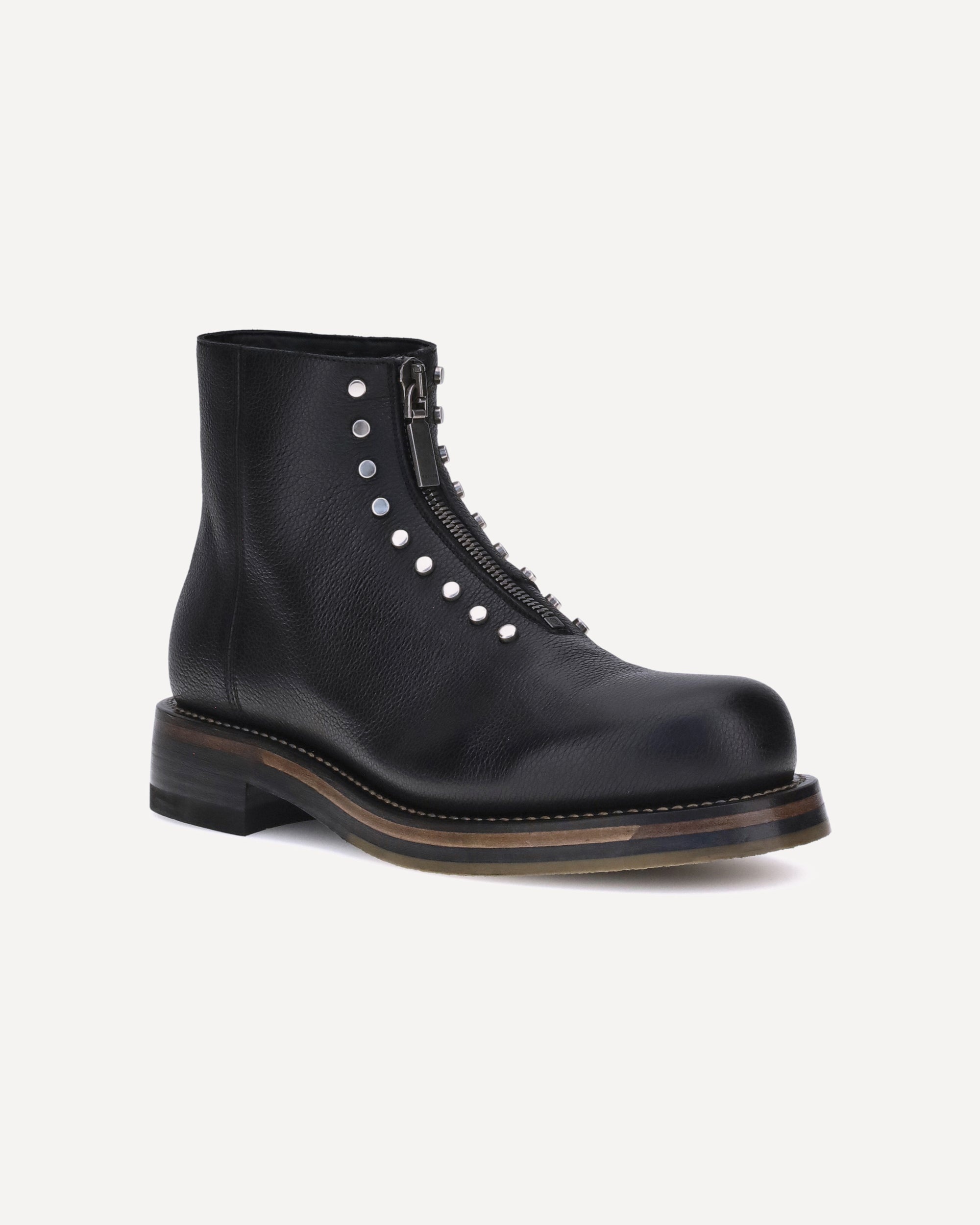 Studded leather Ankle Boots - 2