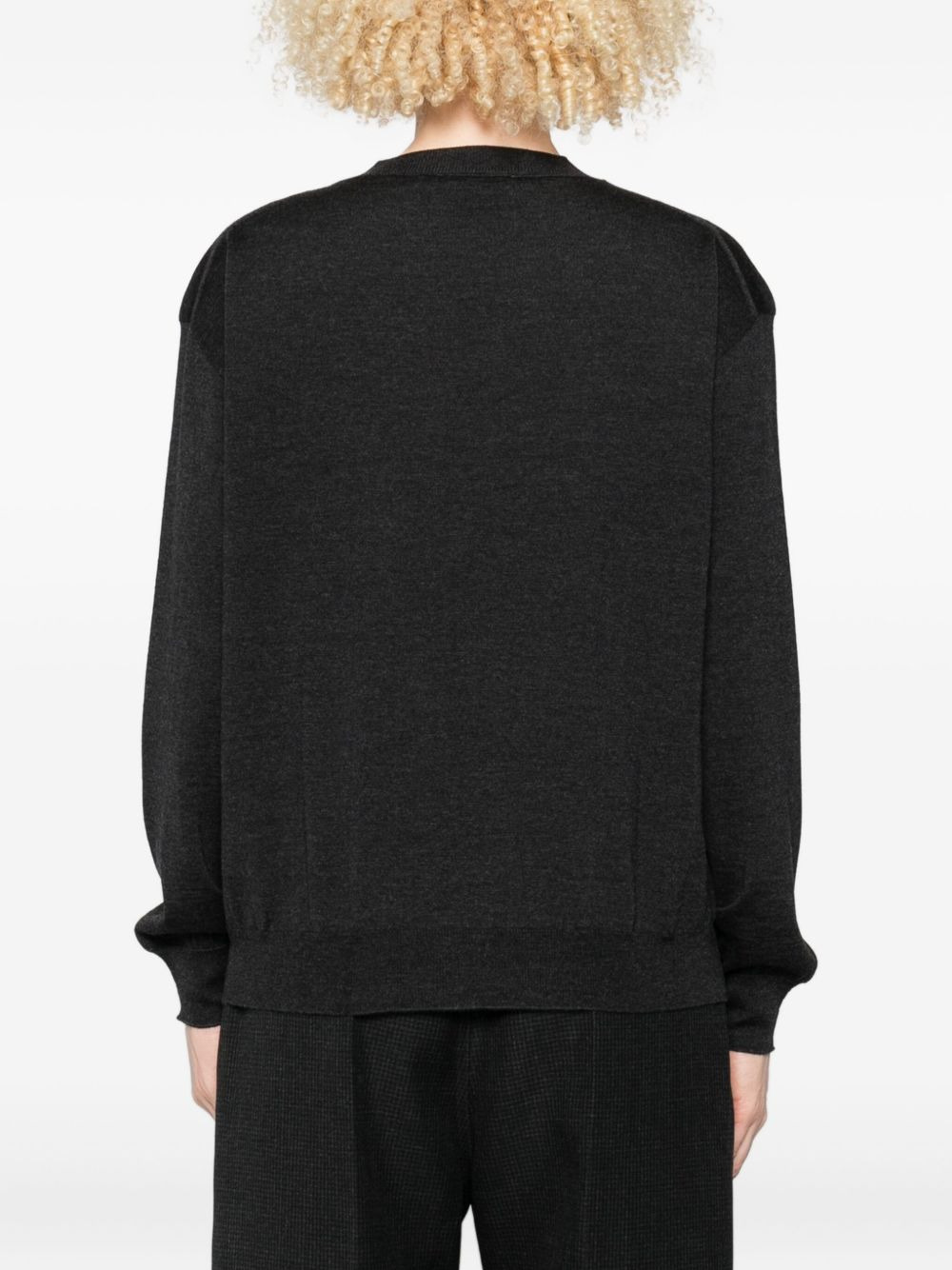 round-neck wool sweater - 4
