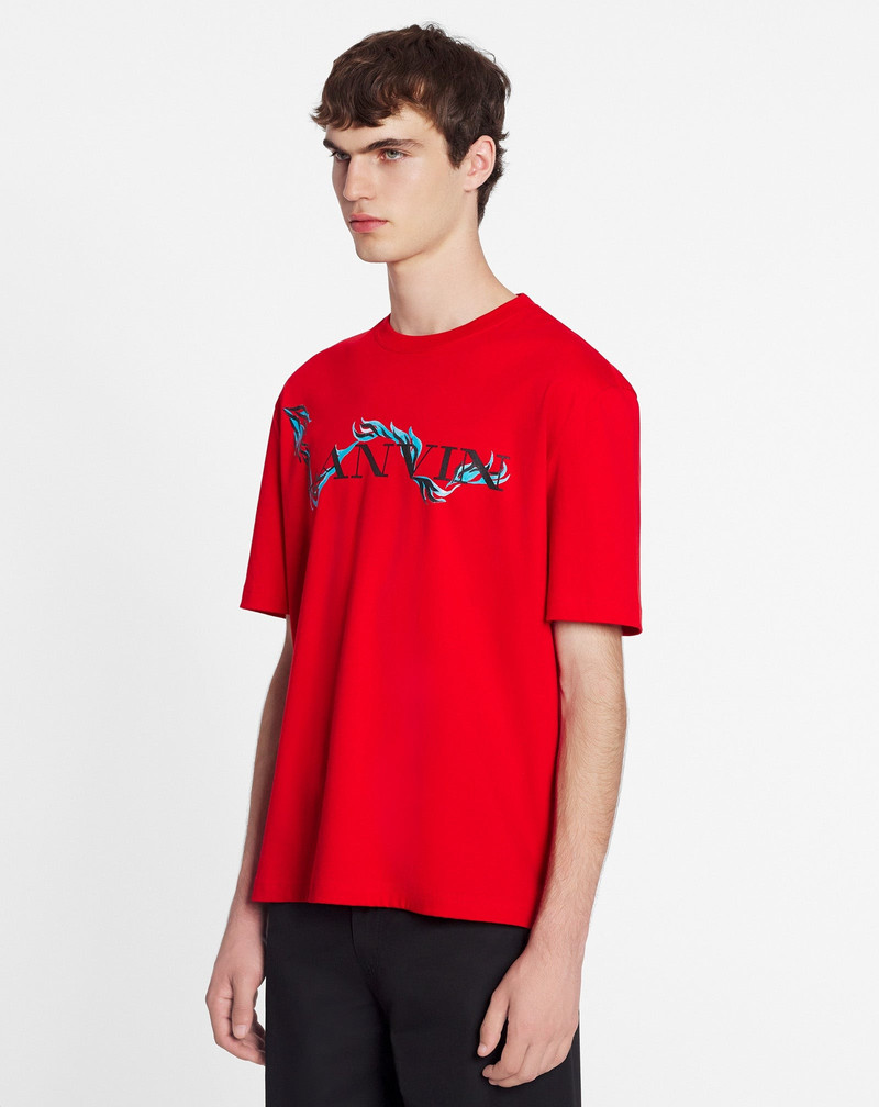 Lanvin UNISEX DRAGON PRINT LOOSE-FITTING T-SHIRT outlook
