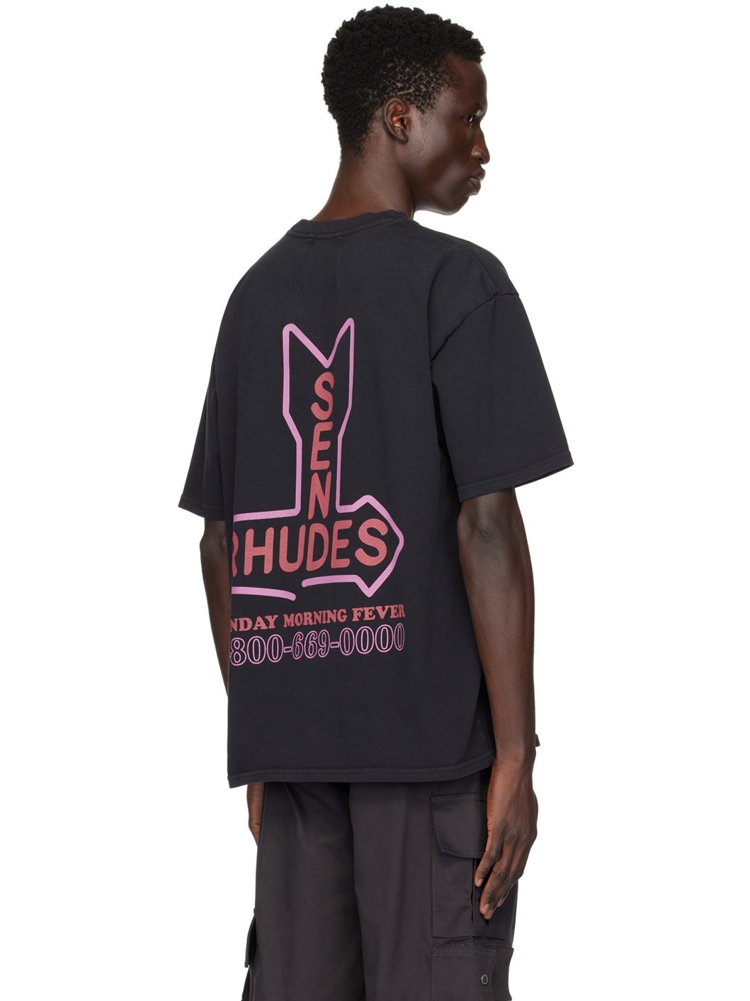 SSENSE Exclusive Black 'Send Rhudes' T-Shirt - 3