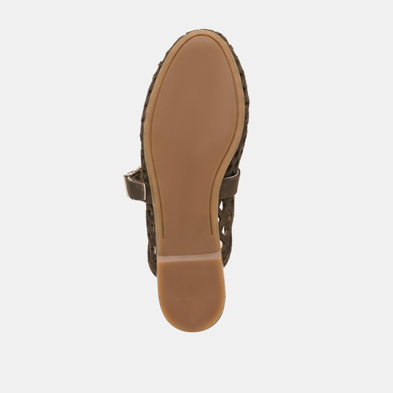 MIRIAN FLATS DK BROWN SUEDE 10
