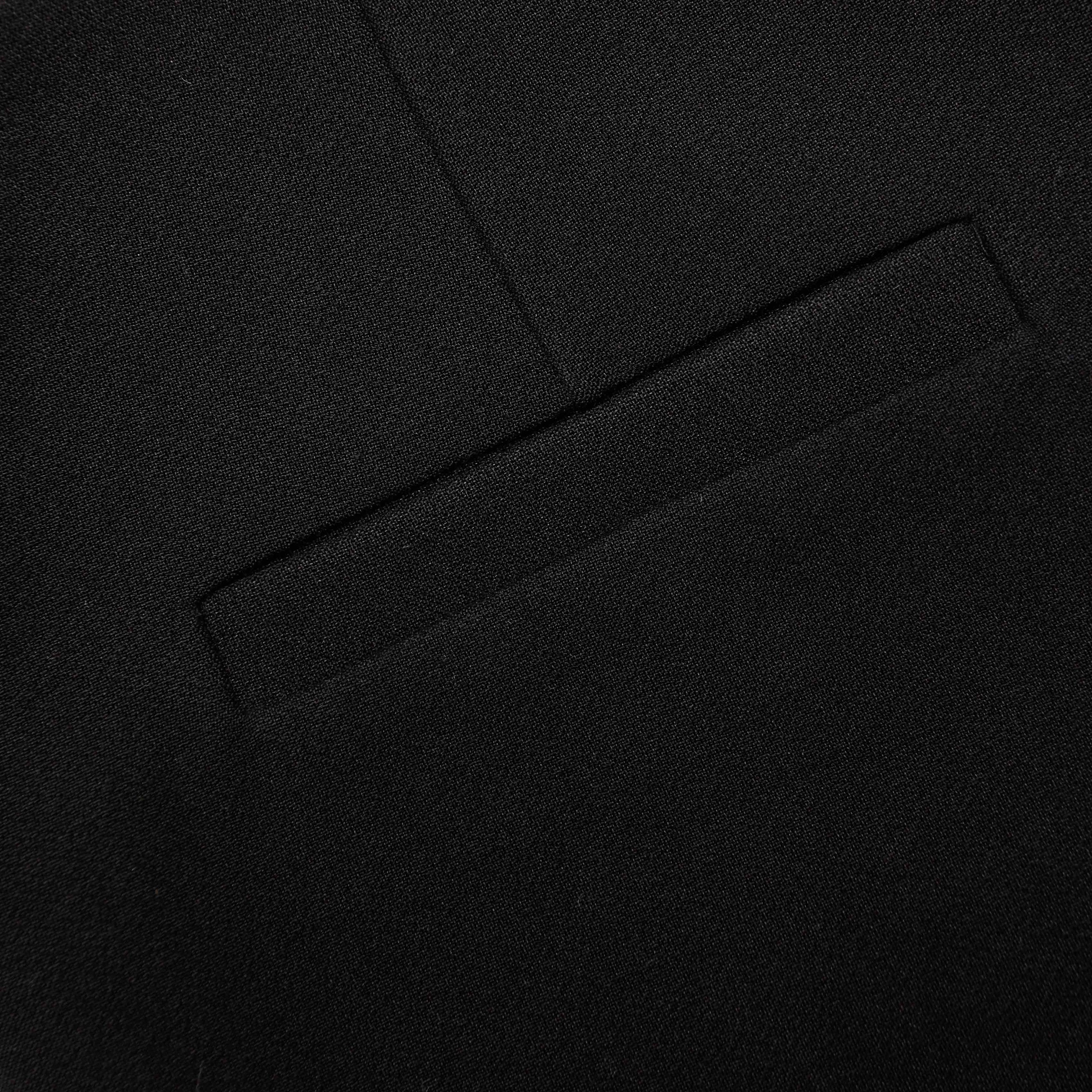 Black Stretch Crepe Shorts - 5