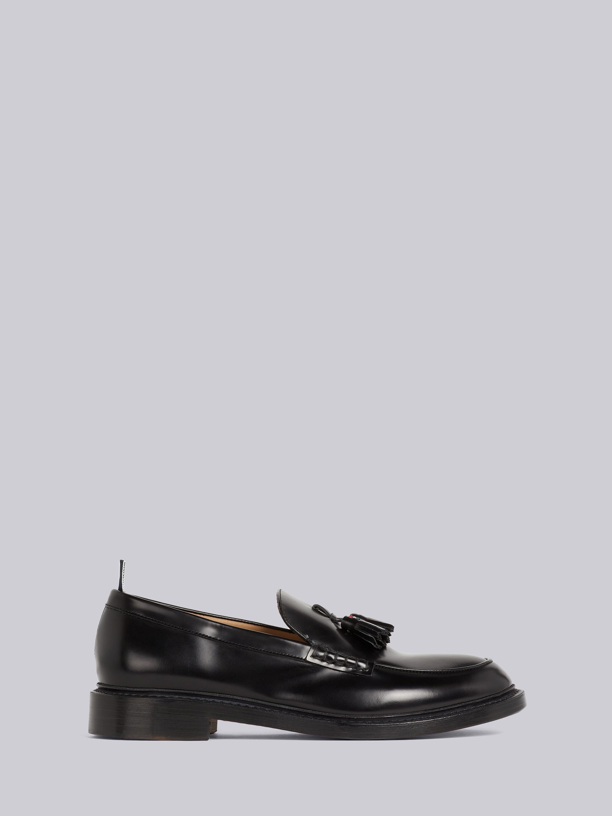 Black Calf Leather Tassel Loafer - 1