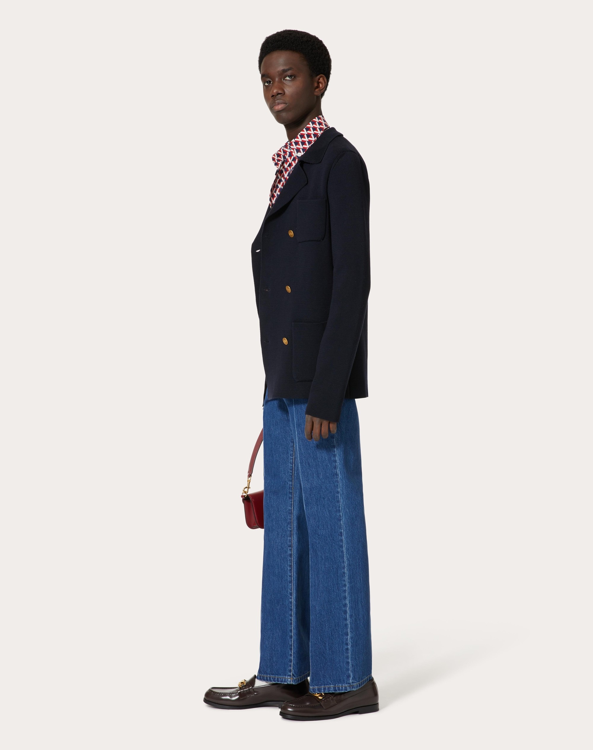 DOUBLE-BREASTED COTTON KNIT JACKET - 2