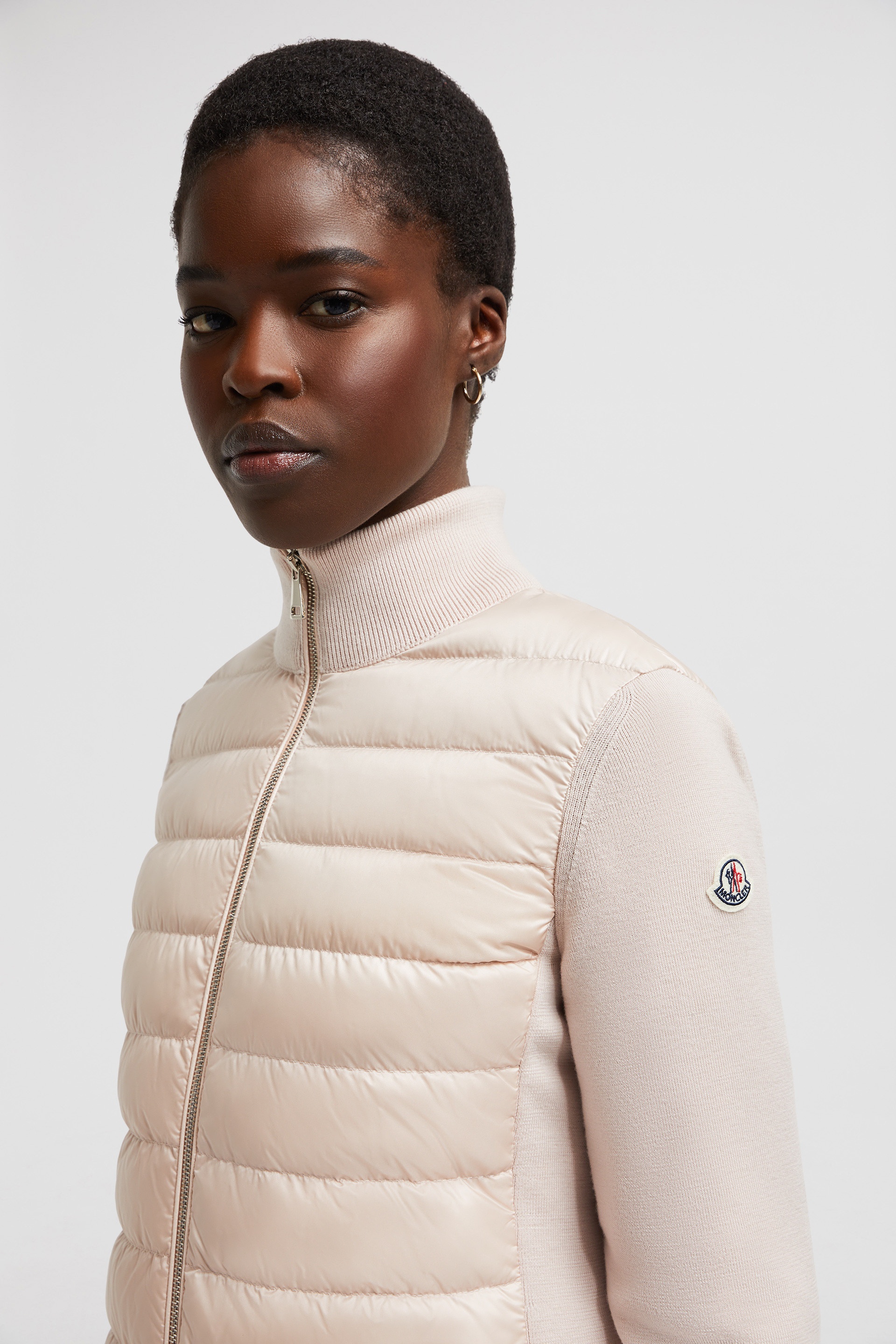 Padded Wool Zip-Up Cardigan - 4