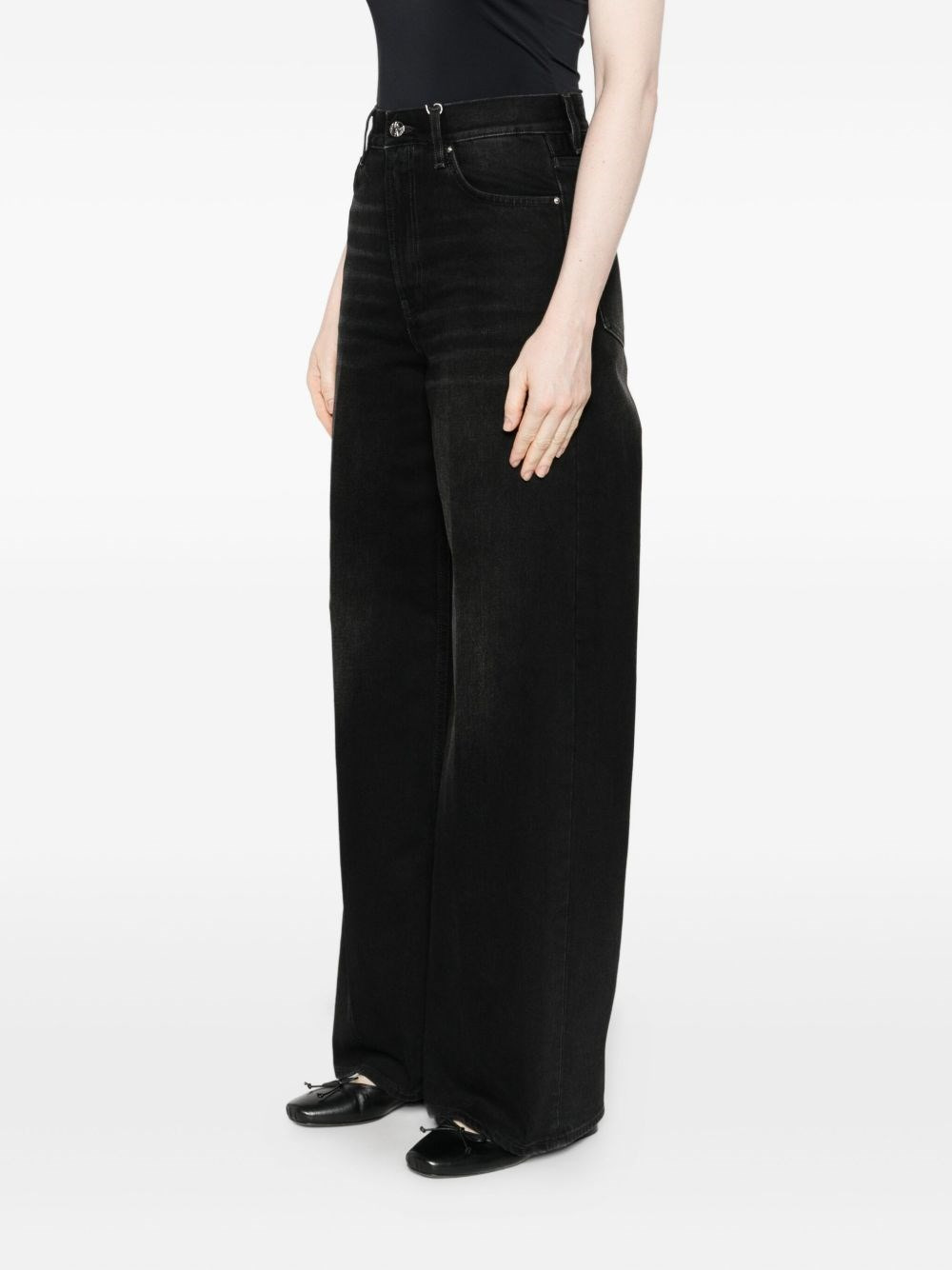 Wide-leg denim jeans - 3