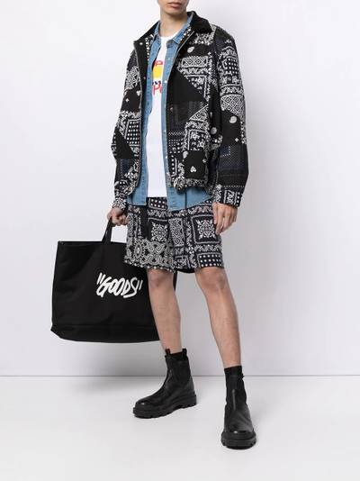 sacai bandana-print cargo shorts outlook