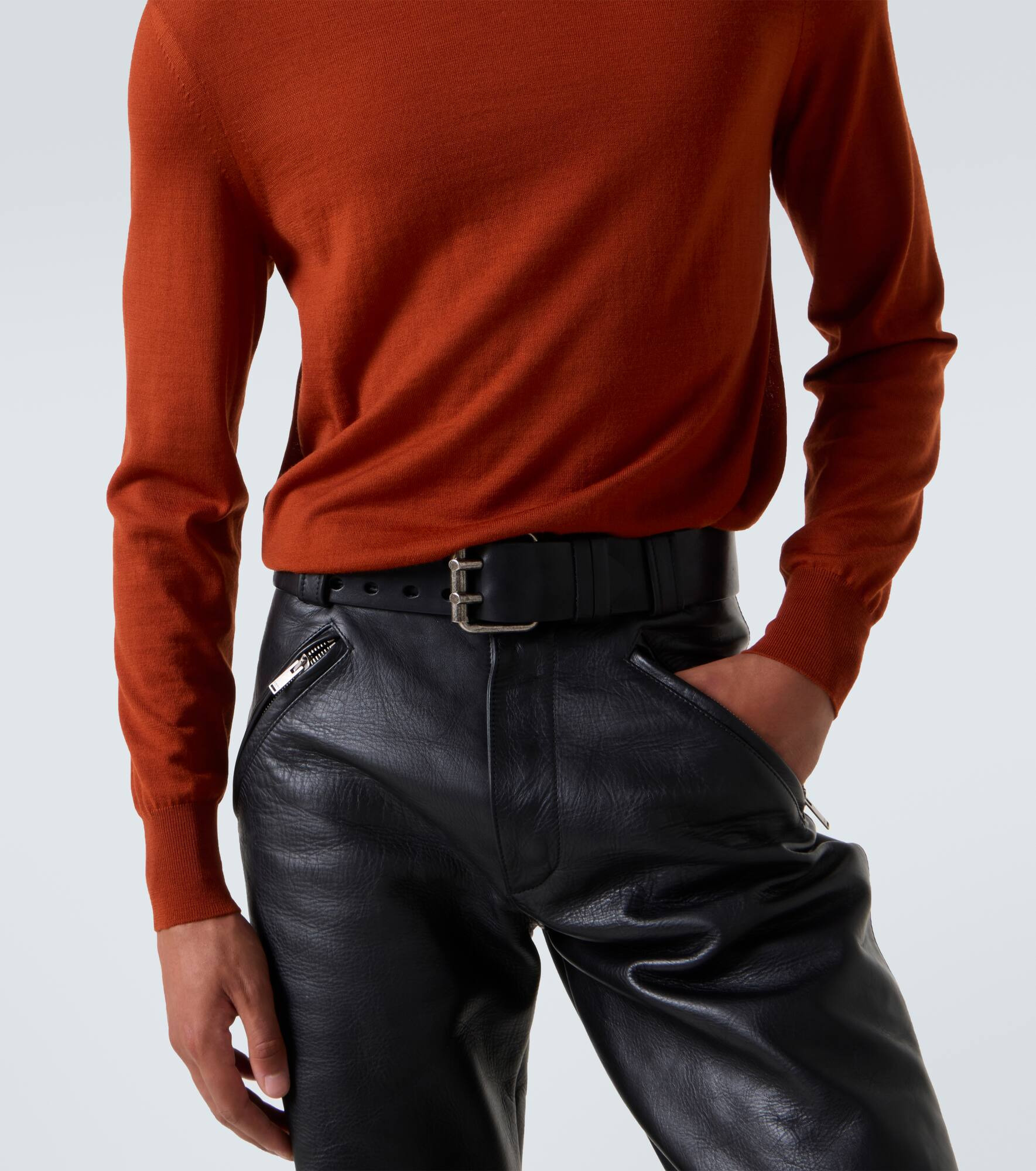 Wool turtleneck sweater - 7