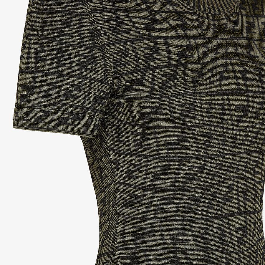 Green viscose dress - 3