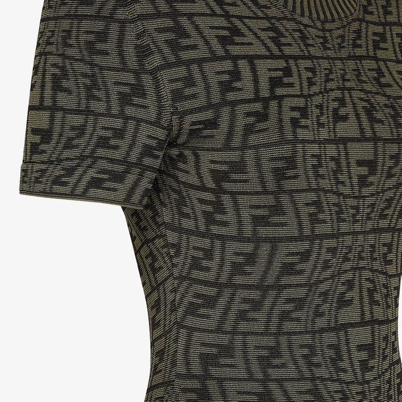 Green viscose dress 3