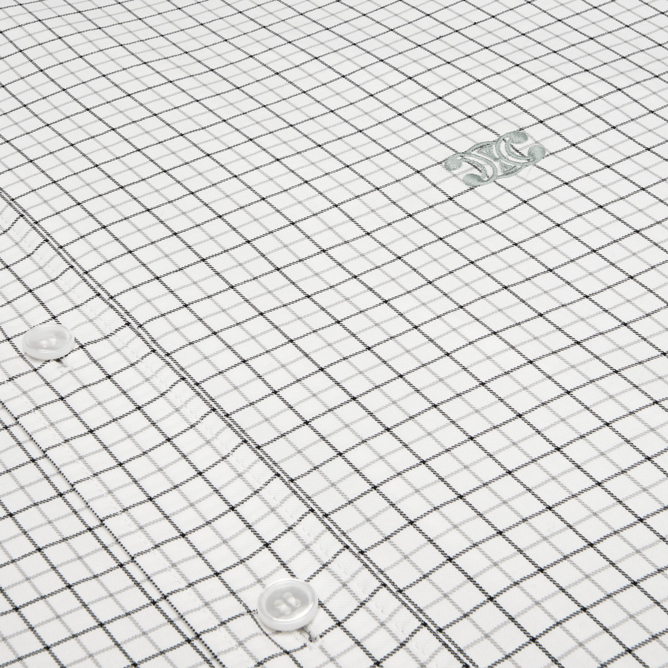 relaxed shirt IN CHECKED COTTON TWILL - 4