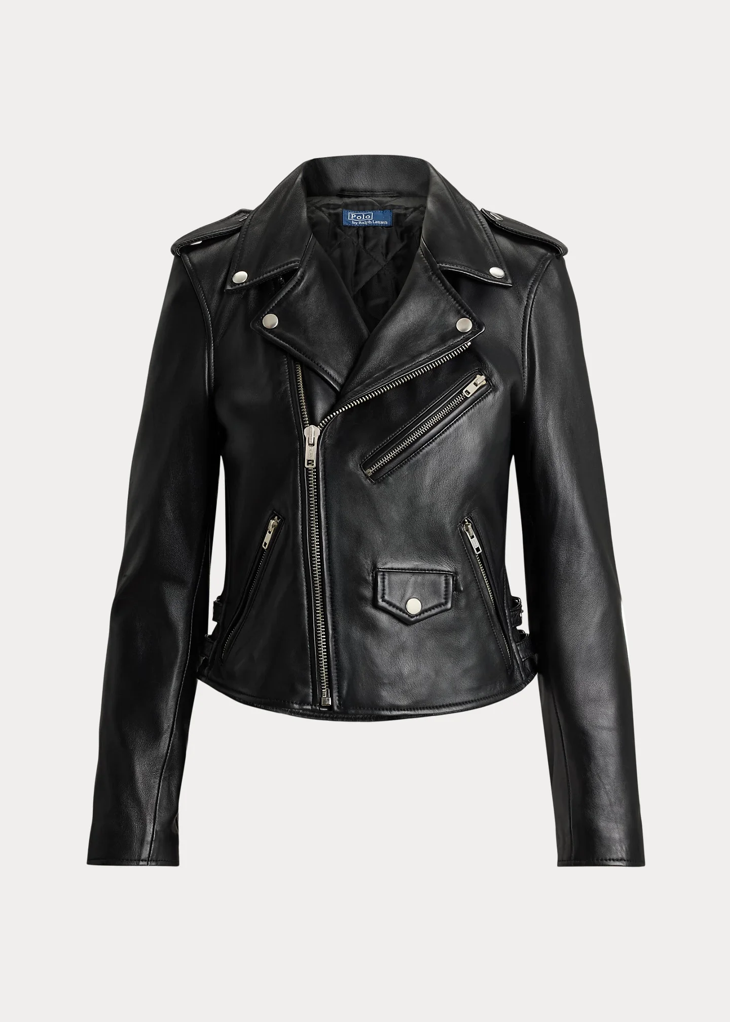 Sheepskin Leather Moto Jacket - 1