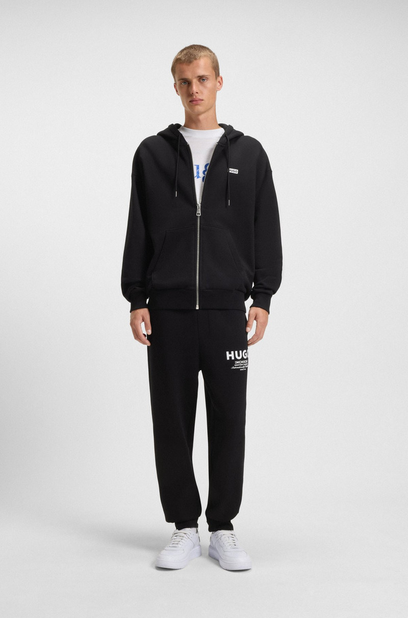 HUGO COTTON-TERRY TRACKSUIT BOTTOMS WITH LOGO PRINT outlook