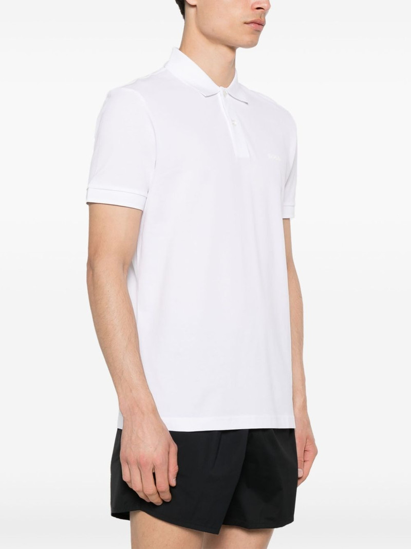 logo print cotton polo shirt 3