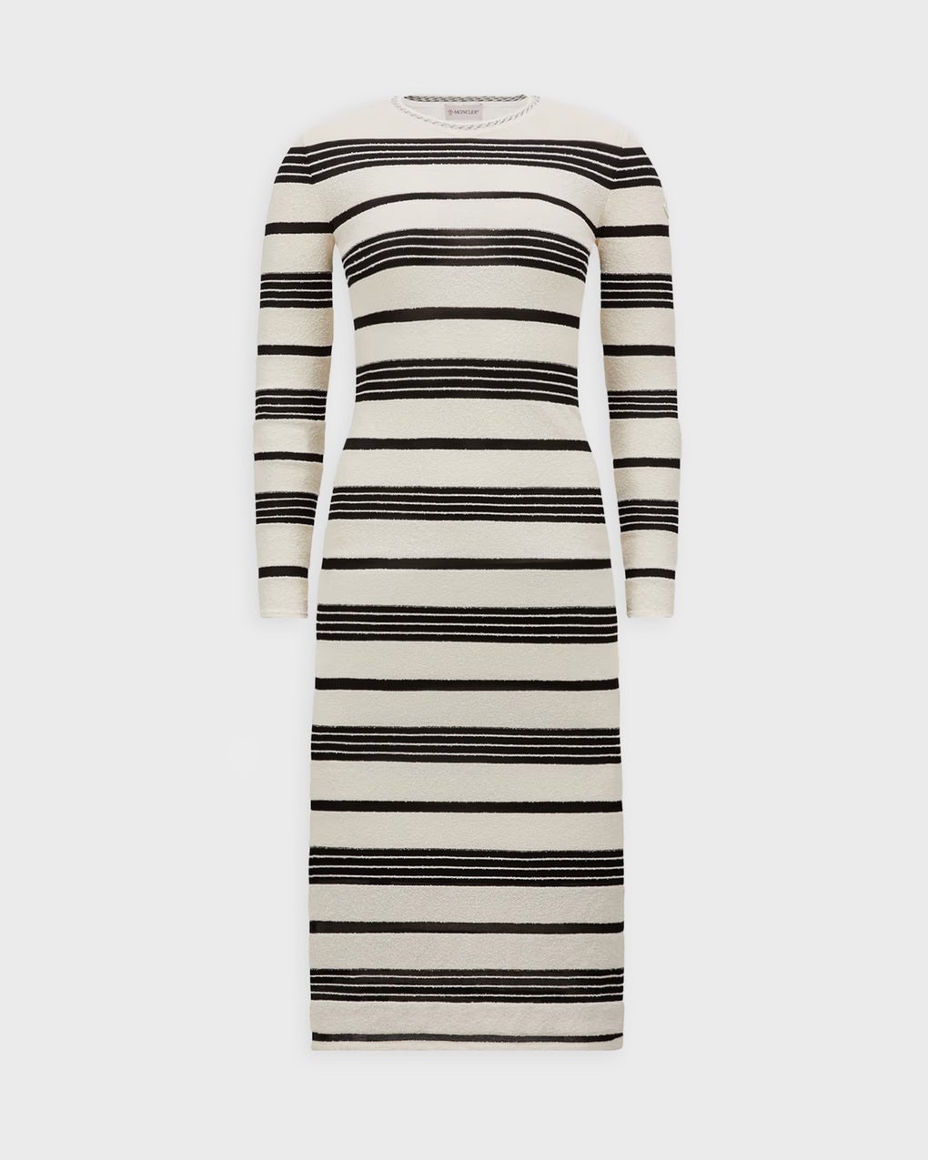 Dress Striped Bouclé Midi Dark grey - 1