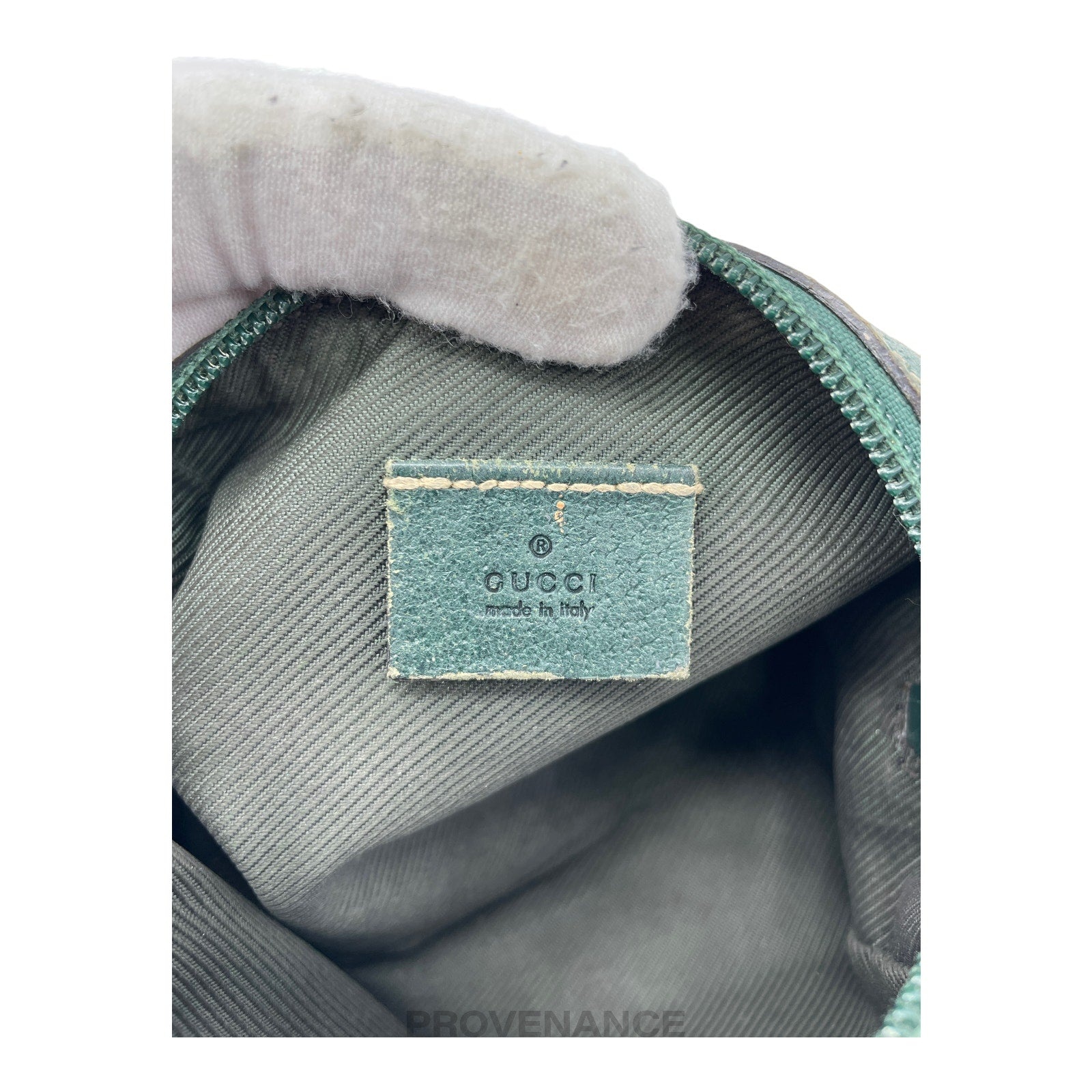 Gucci Zip Pouch - GG Canvas Forest Green - 7