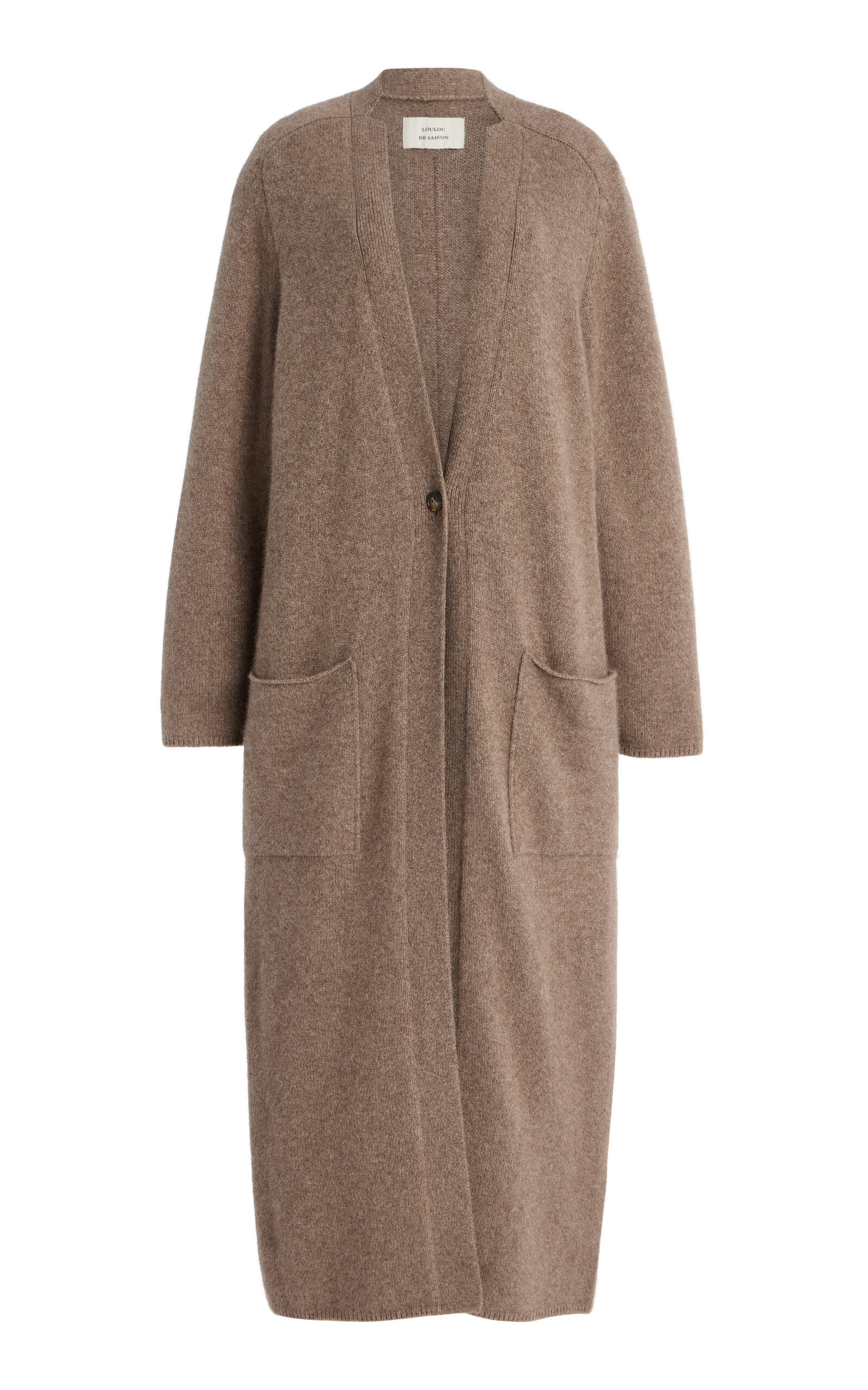 Smet Knit Wool-Blend Maxi Cardigan brown - 1