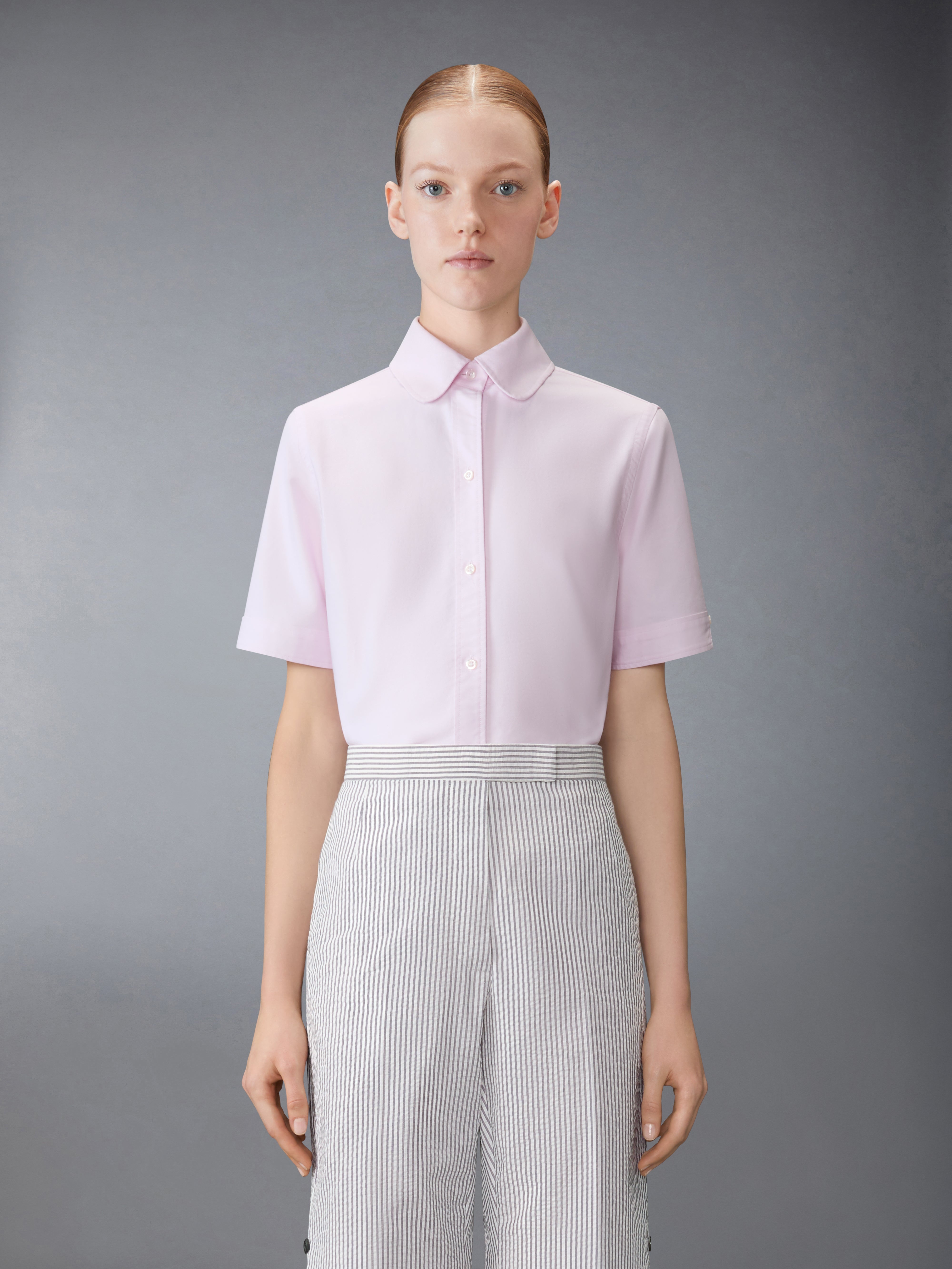 OXFORD ROUND COLLAR SHORT SLEEVE SHIRT - 2