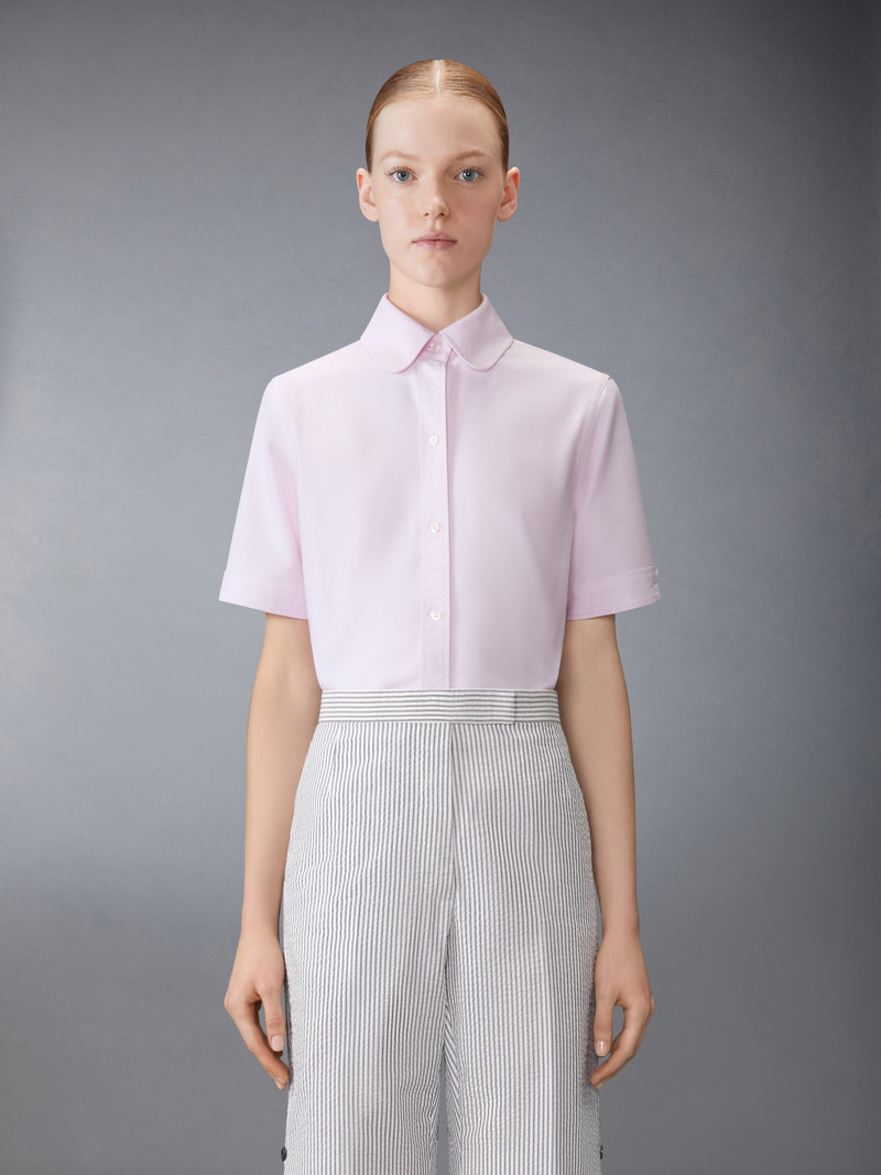 Thom Browne OXFORD ROUND COLLAR SHORT SLEEVE SHIRT outlook