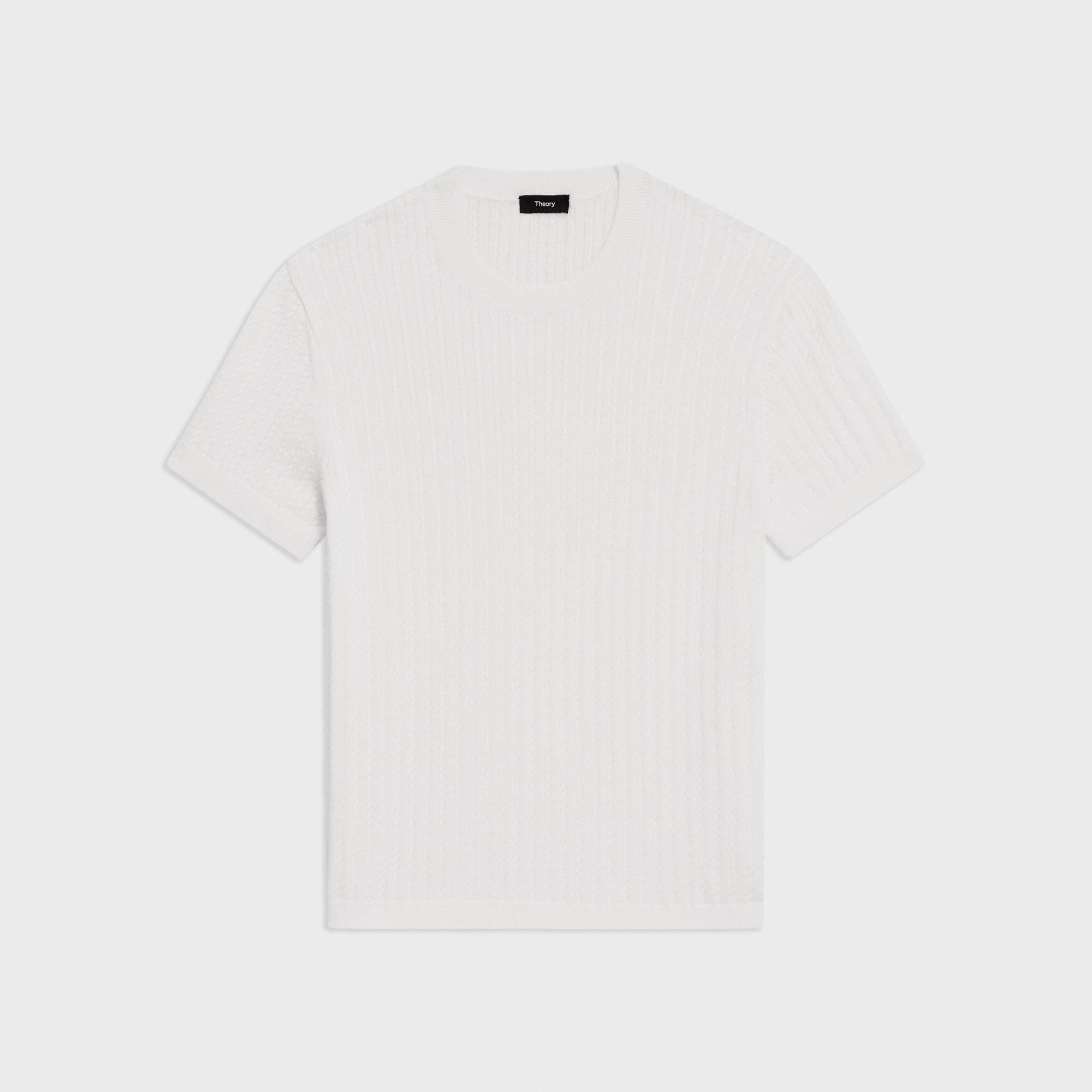Cable Knit Tee in Cotton - 1
