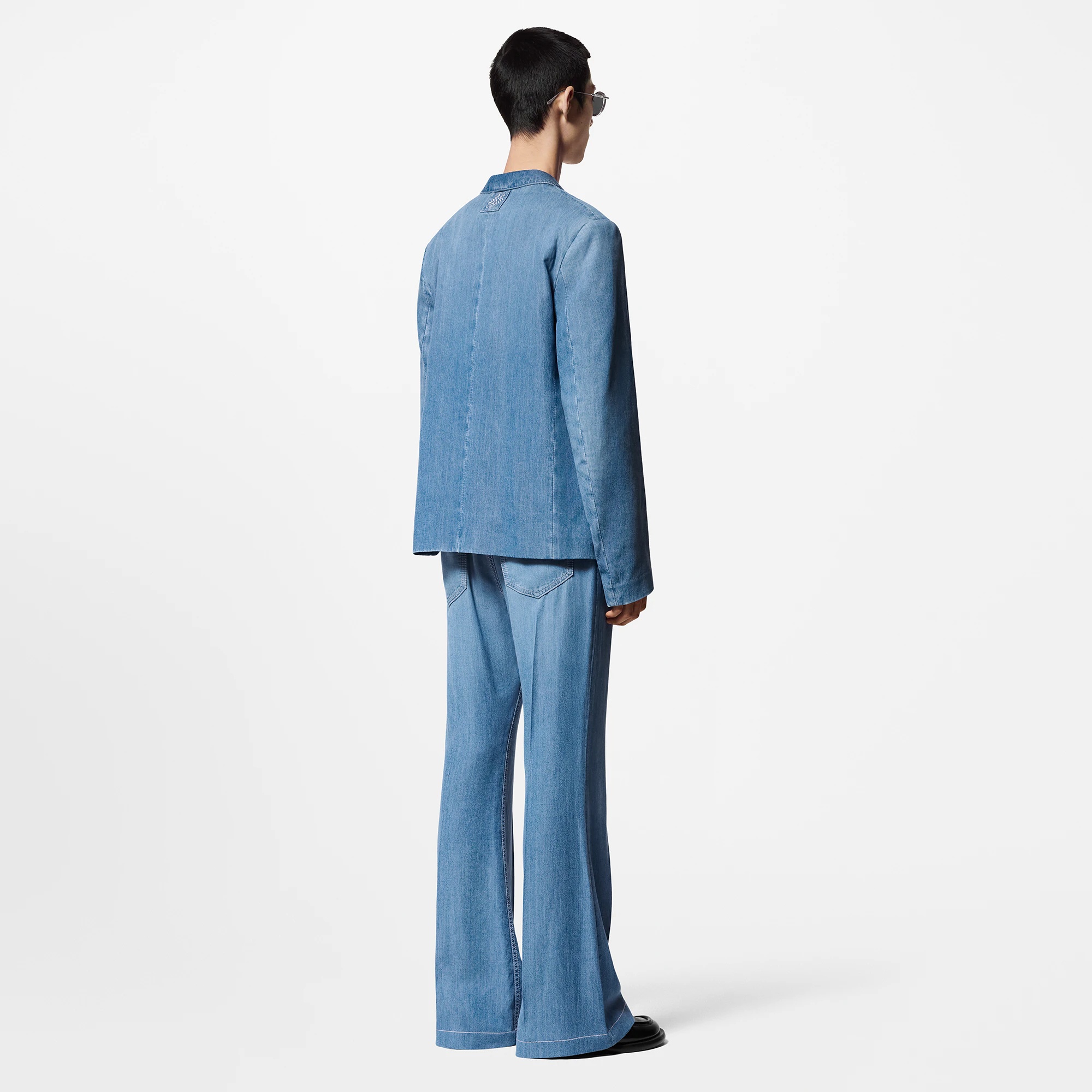 Double-Breasted  Tailored Chambray Jacket - 3