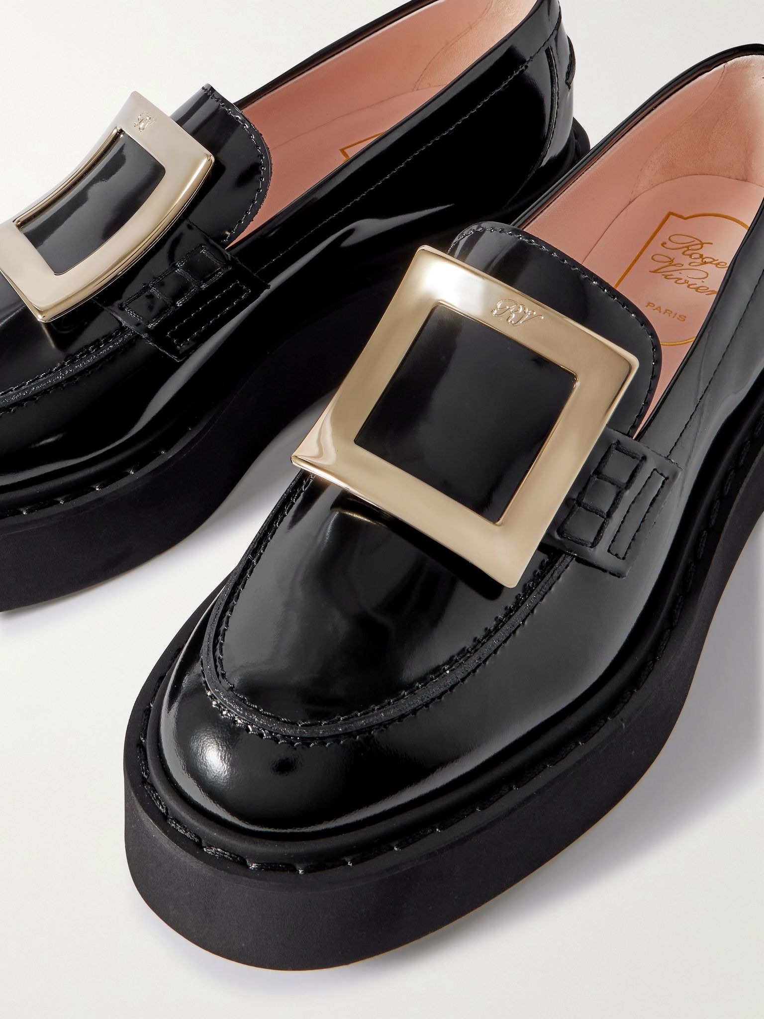 Viv Rangers patent-leather loafers Black - 4