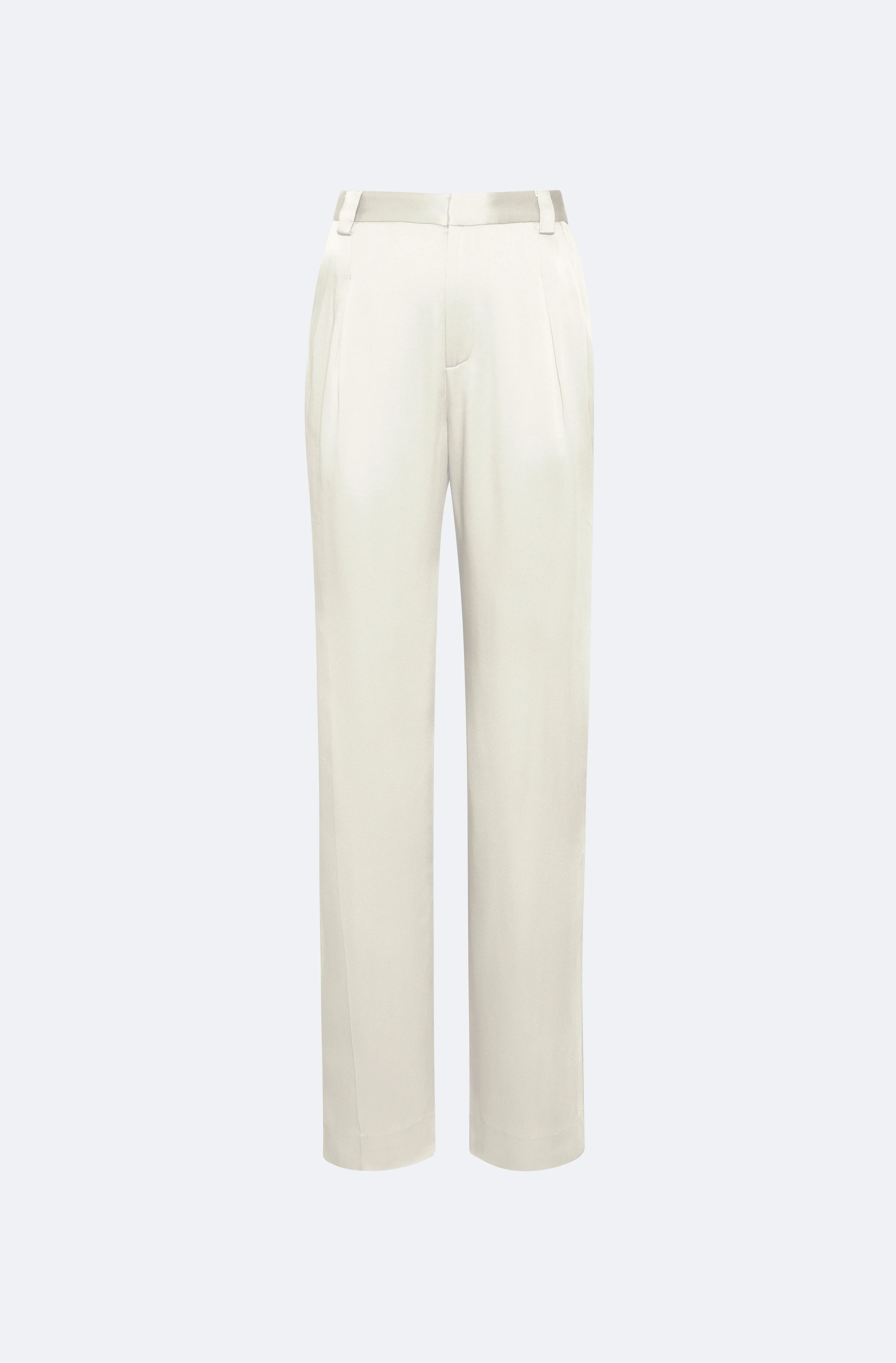 Satin Relaxed Pleated Pant - 1