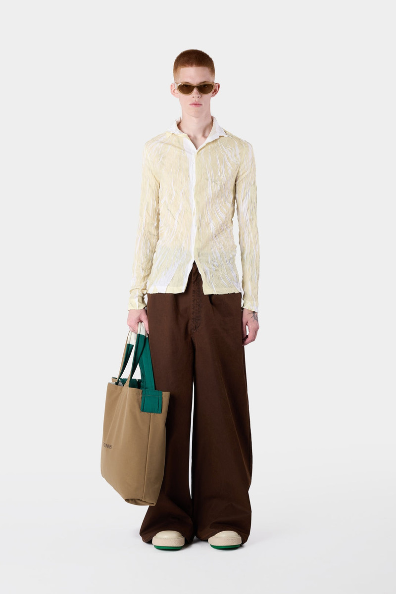 SUNNEI WRINKLED PRINT OVER SHIRT / beige outlook