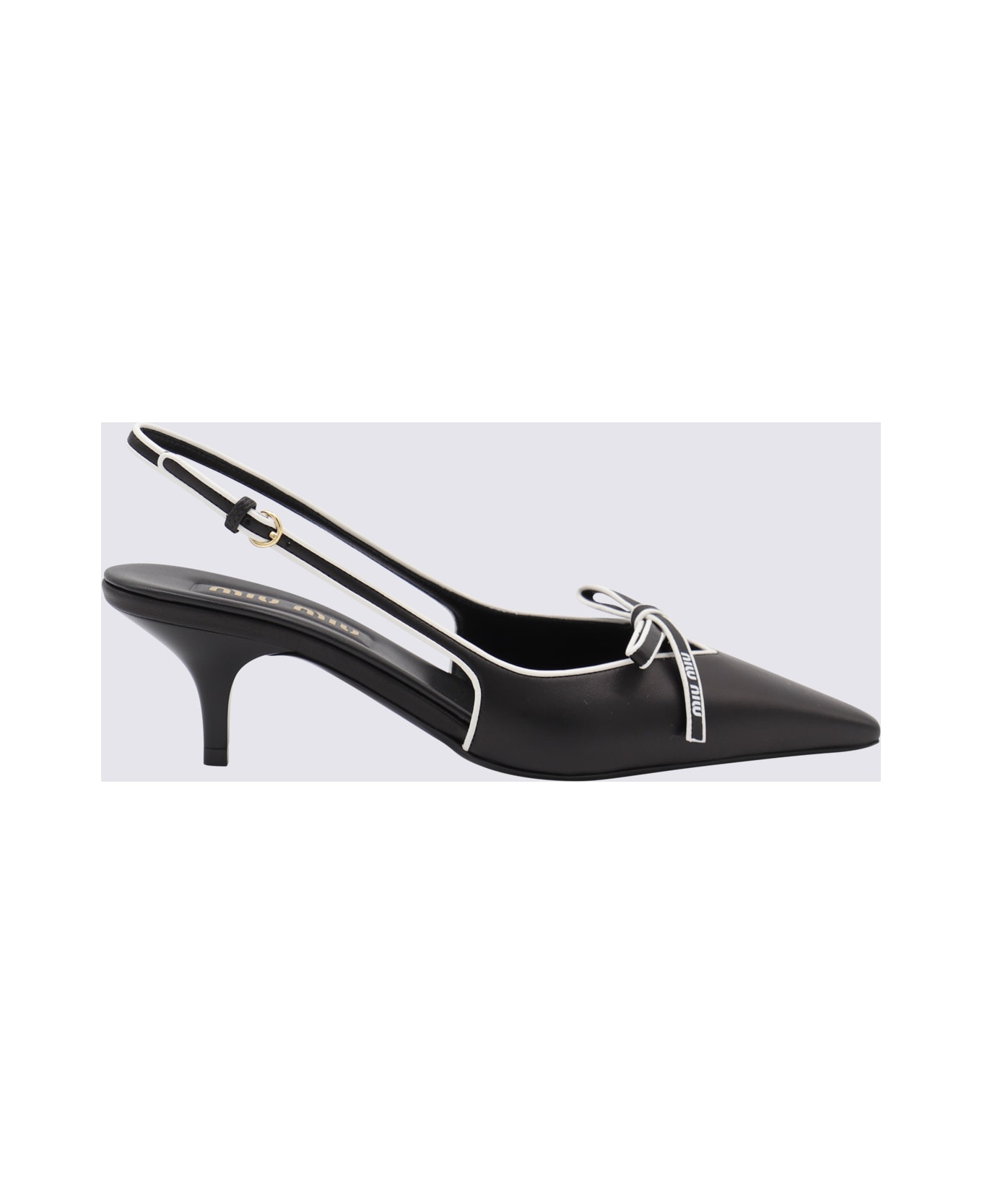 Black Leather Pumps - 4